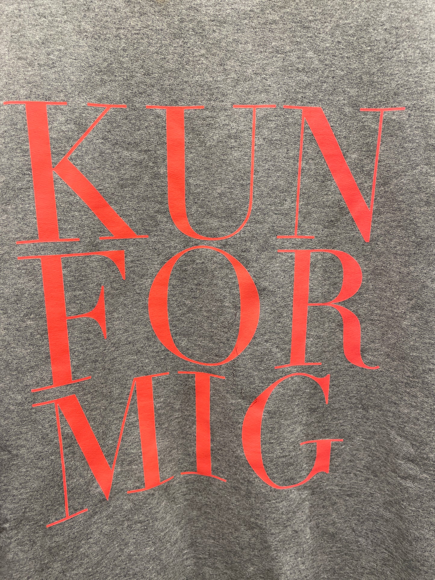 KUN FOR MIG - Sweatshirt - Grey melange w. coral - Medinas Wardrobe - M