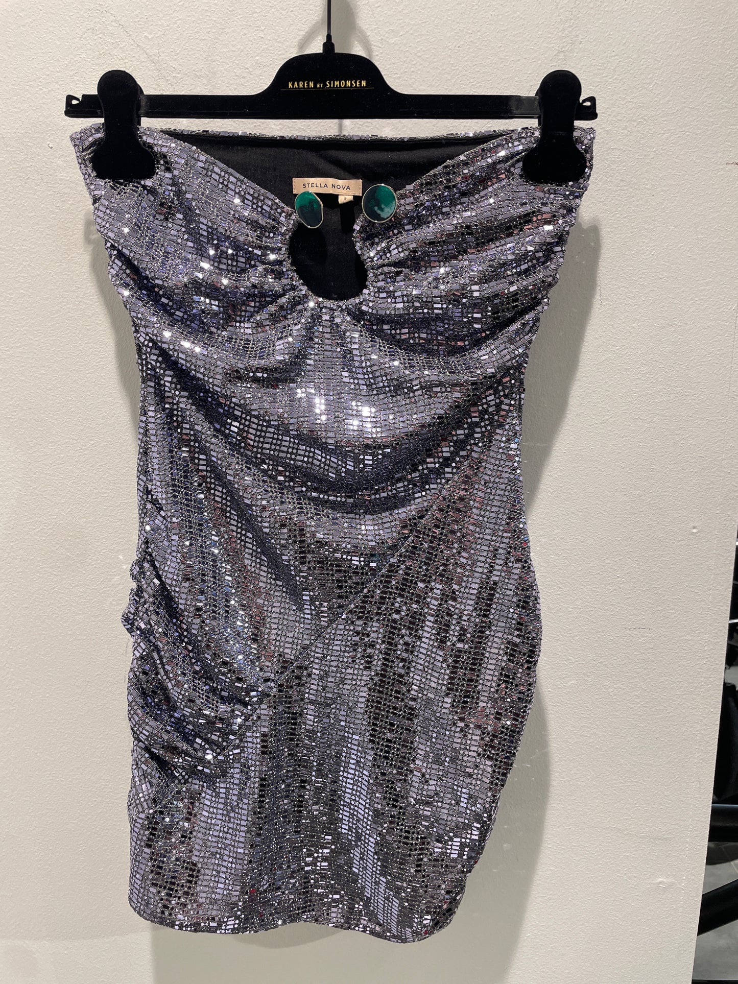Stella Nova - Short Dress - Silver fractures - S - Medinas Wardrobe