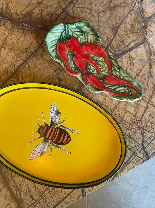 Lille chili fad - Italiensk porcelæn