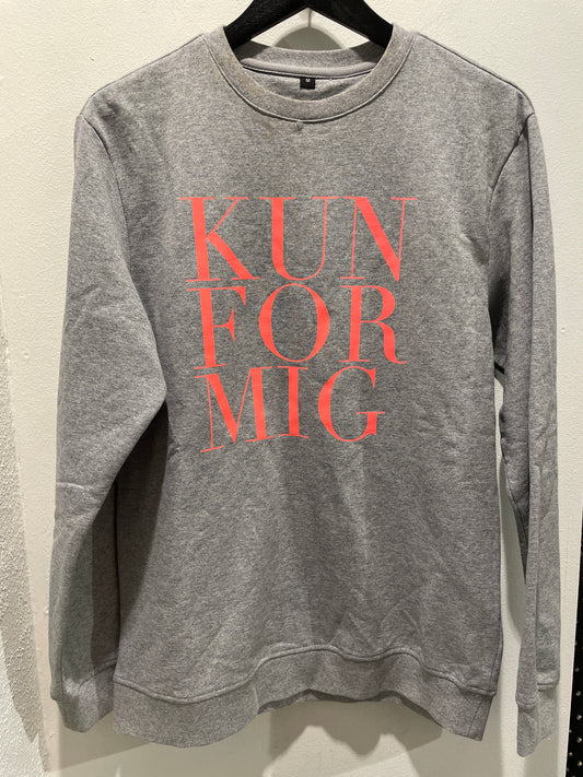 KUN FOR MIG - Sweatshirt - Grey melange w. coral - Medinas Wardrobe - M