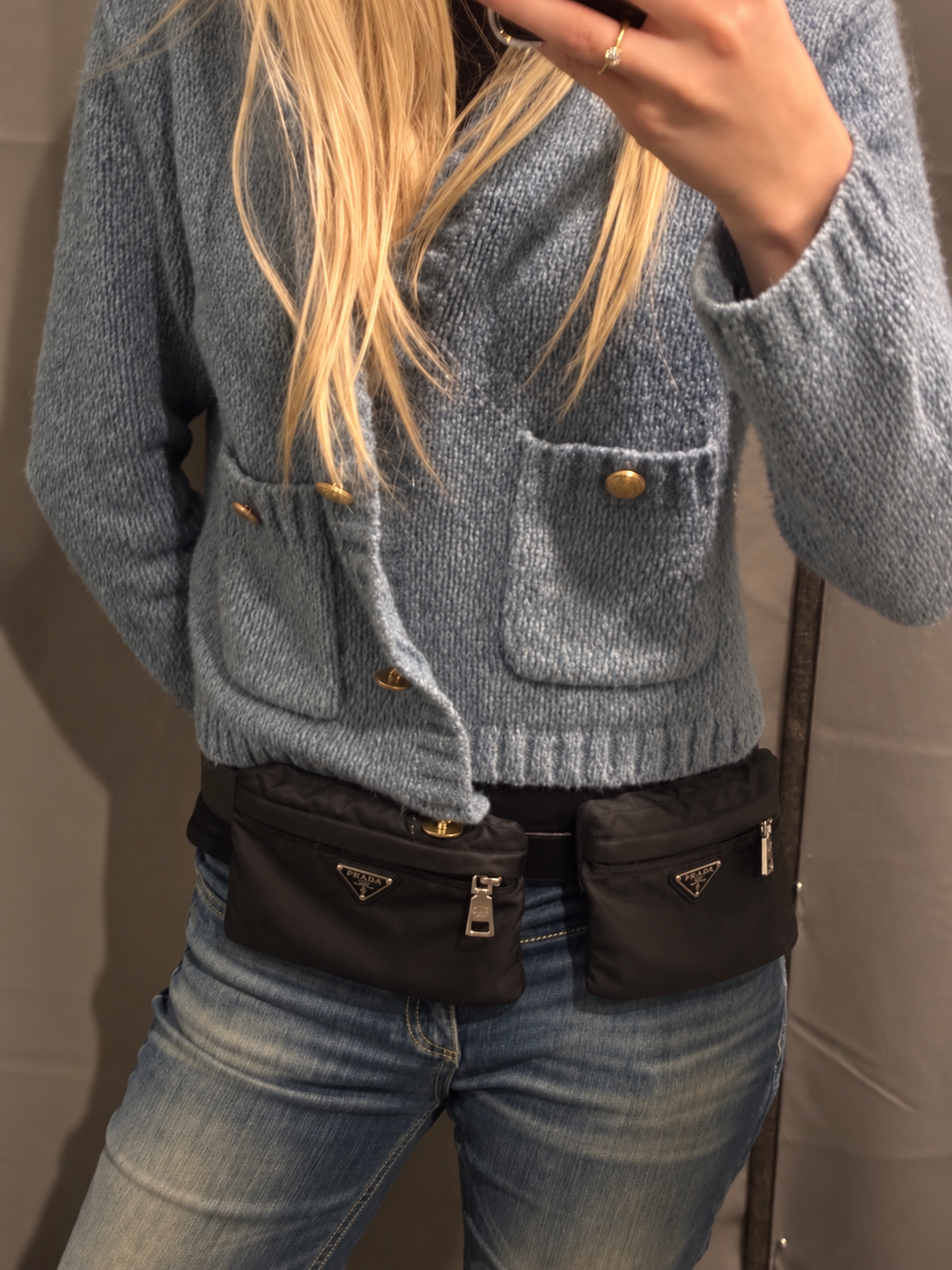 Prada Tessuto Nylon Belt Bag – Black - 100cm
