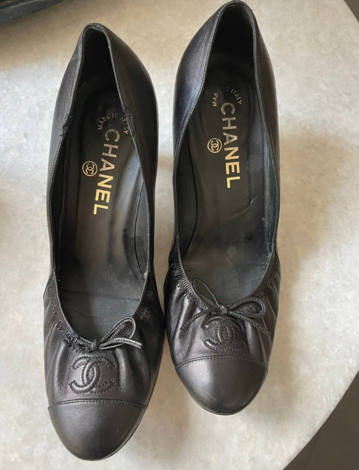 Chanel - Cambon heels med elastisk fod og CC logo