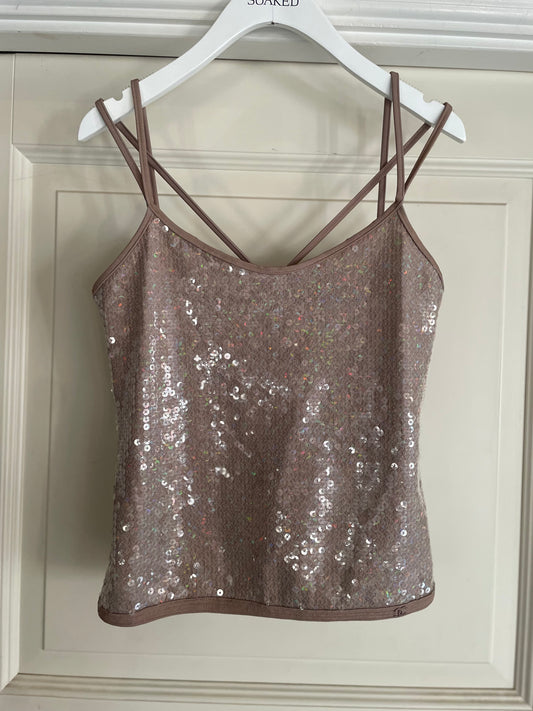 Chanel - paillet top - old pink