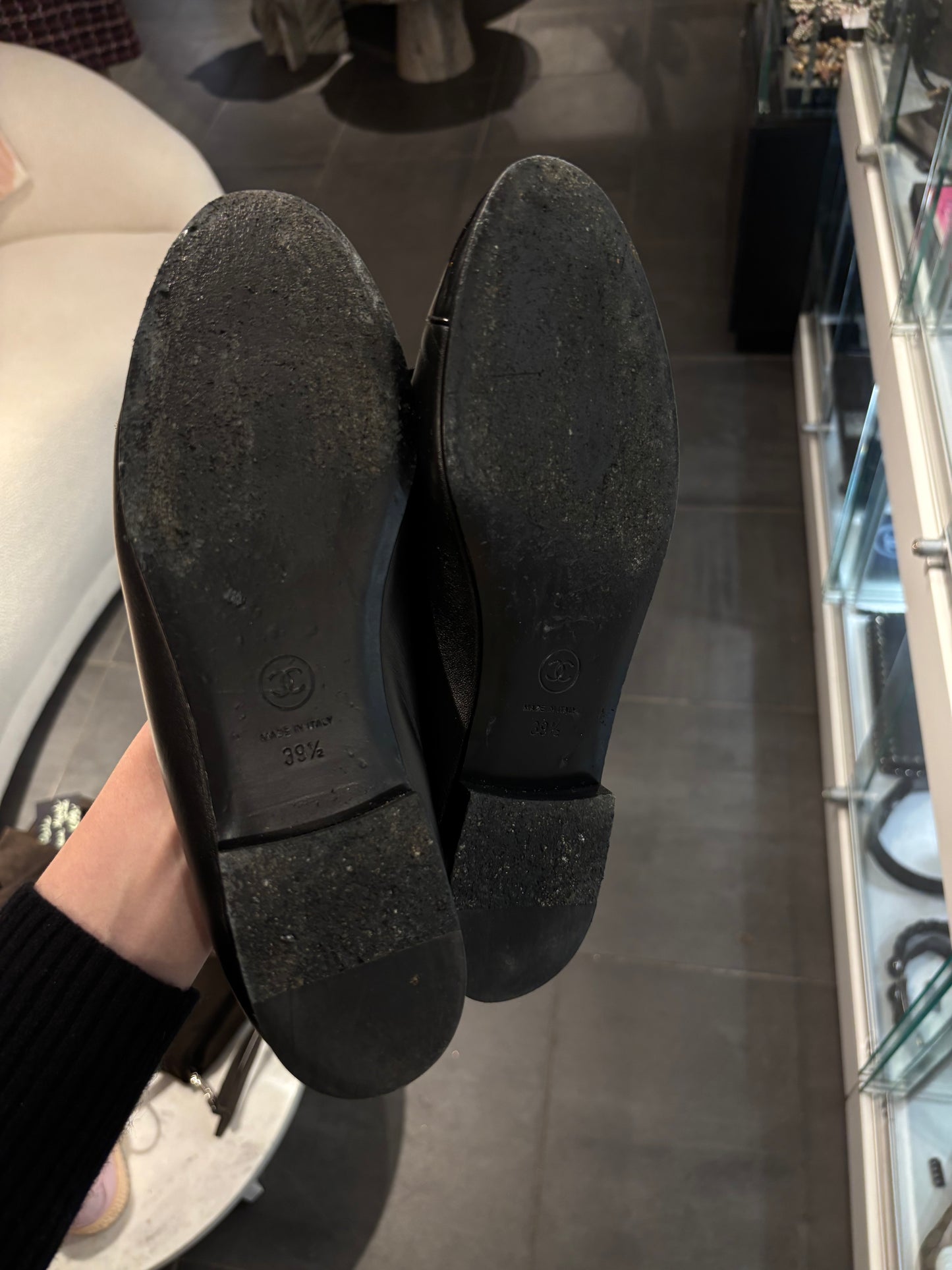 Chanel ballerinas - Black lambskin & patent leather - EU 39,5 - 2025 Collection