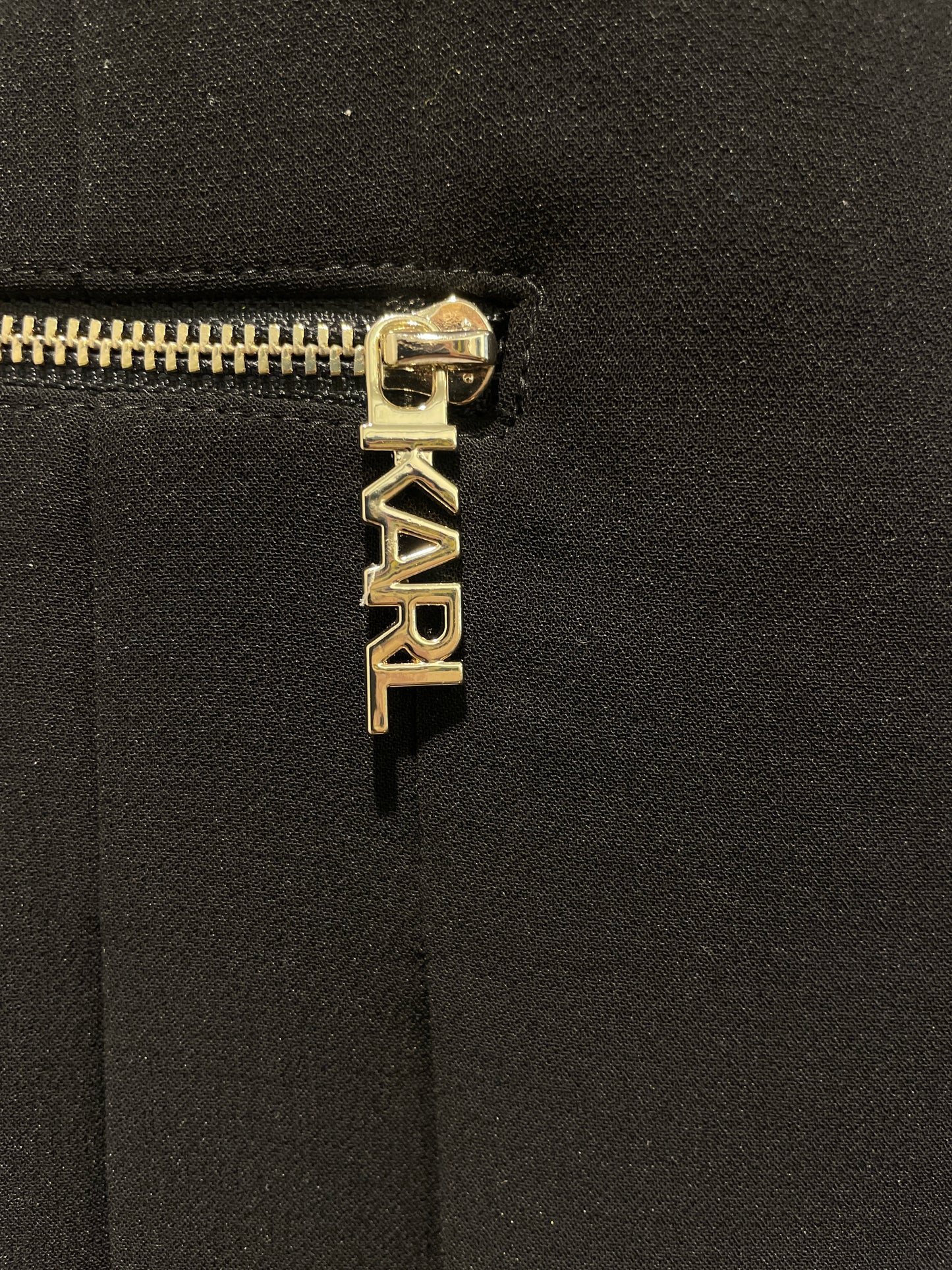 Karl Lagerfeld Pleated A-Line Skirt with Branded Zips – US 6 / EU 38