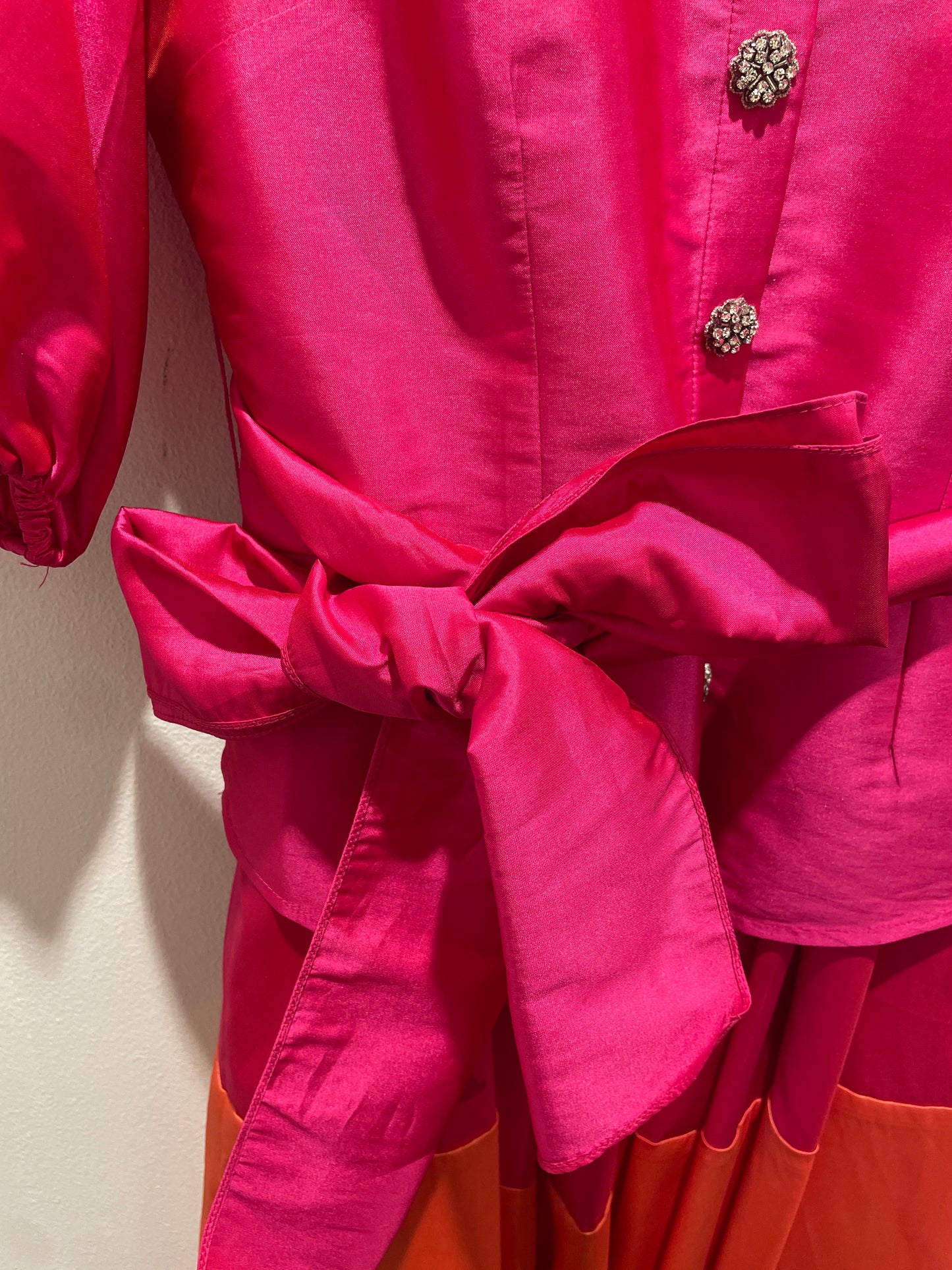 Emily Shalant Set – Orange & Pink Silk – Fits S/M