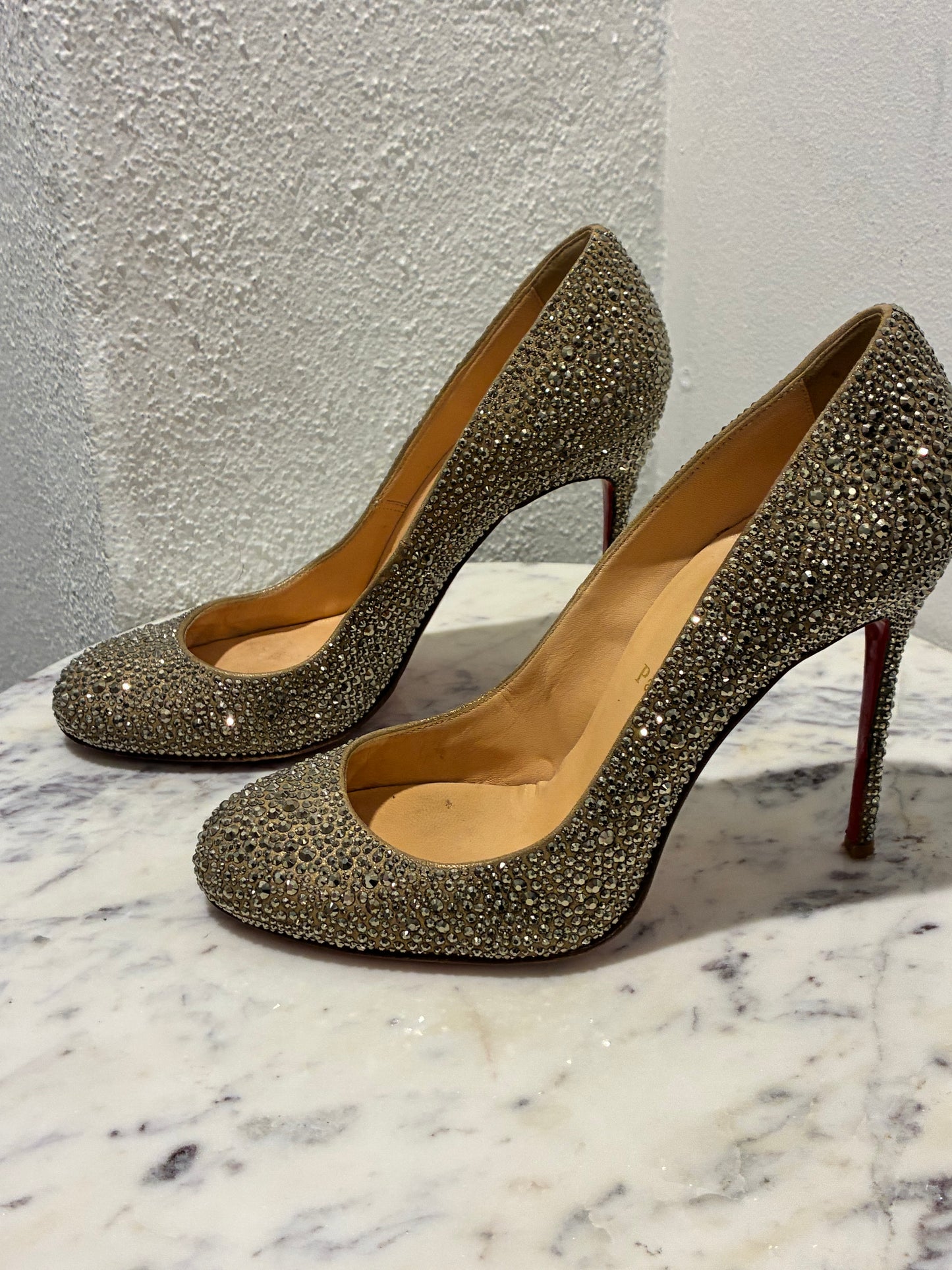Christian Louboutin Heels - Fifi Strass 100 - Size 38,5