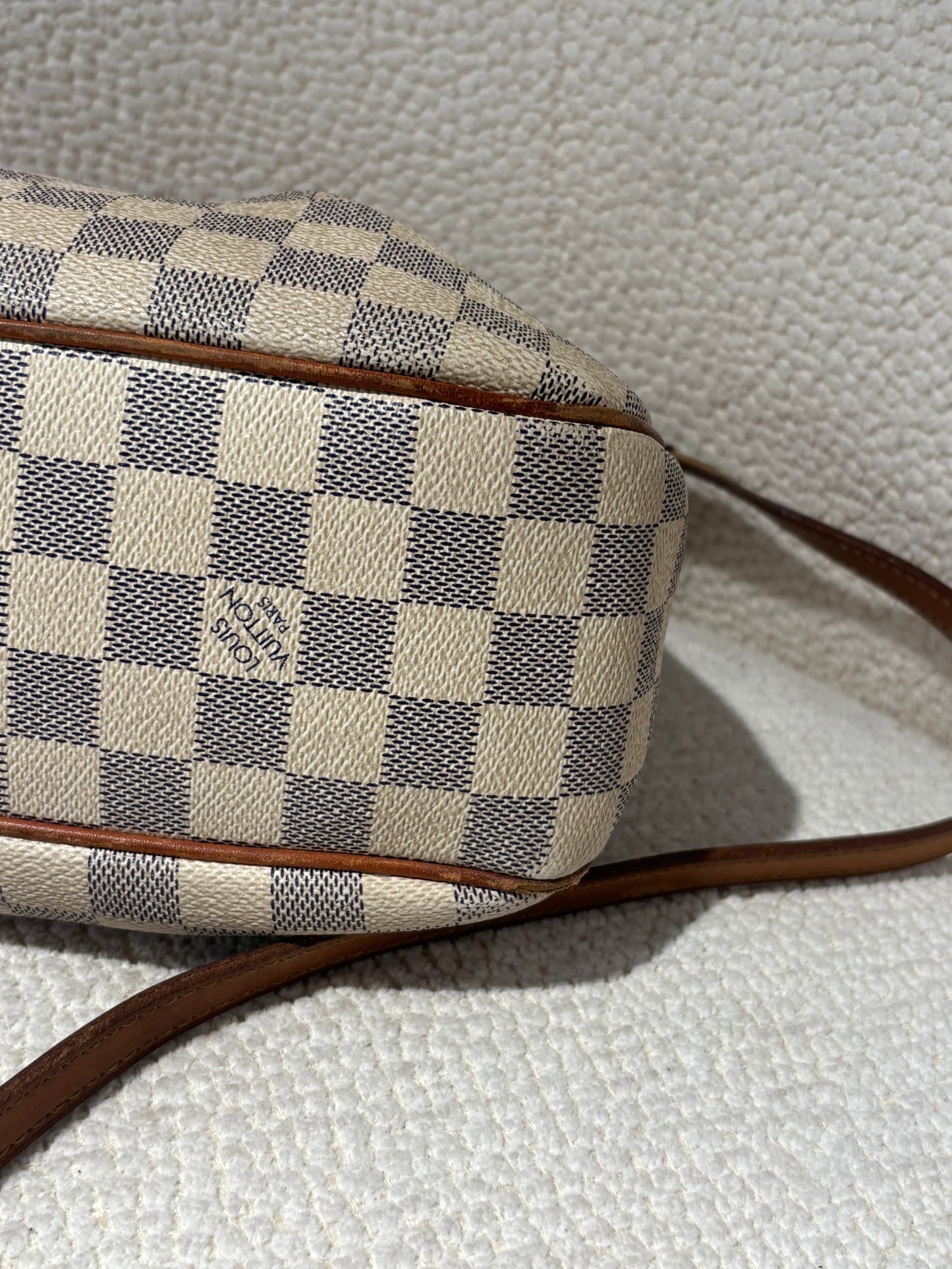 Louis Vuitton Siracusa PM Bag – Damier Azur Canvas & Leather Details