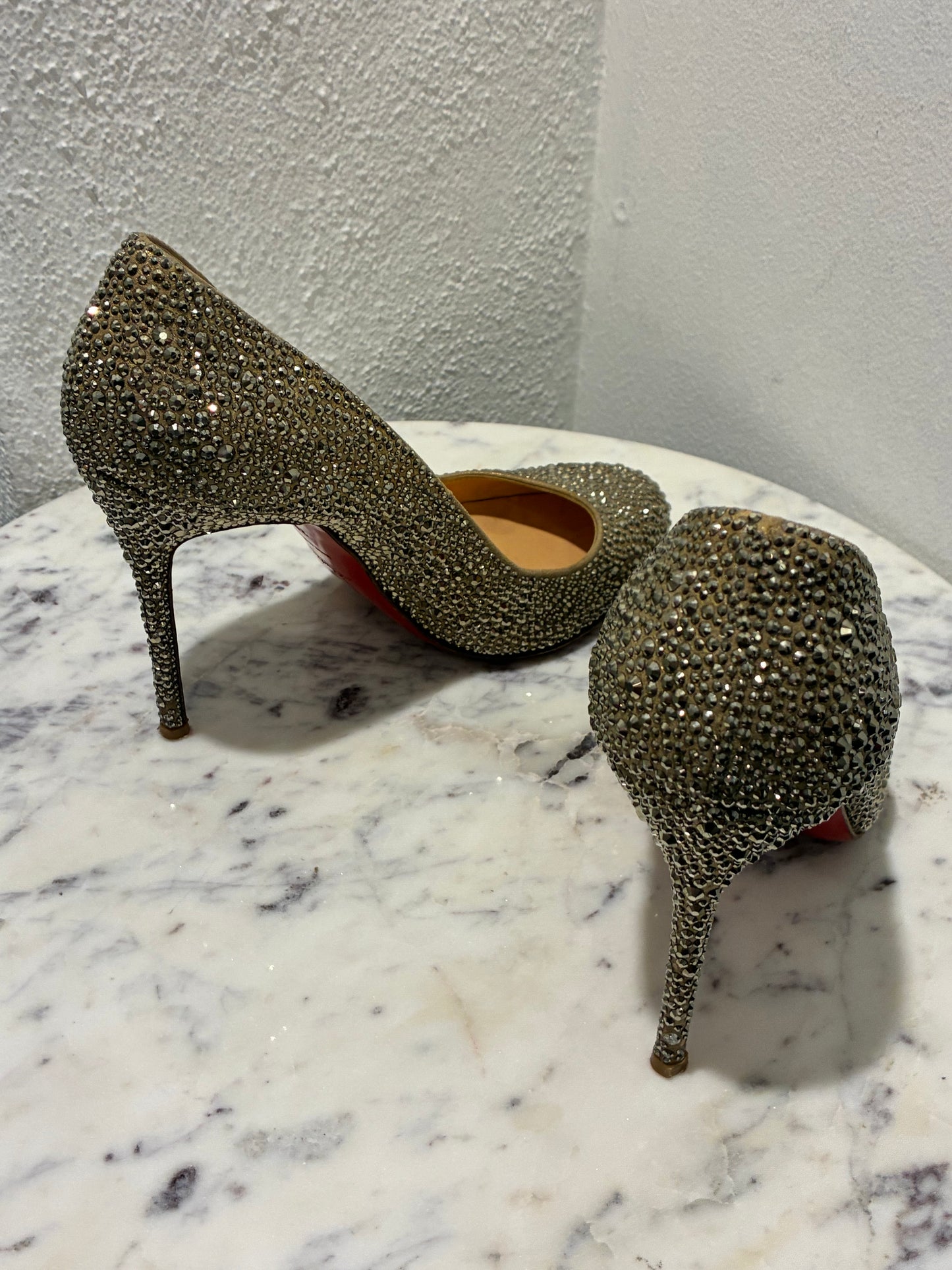 Christian Louboutin Heels - Fifi Strass 100 - Size 38,5