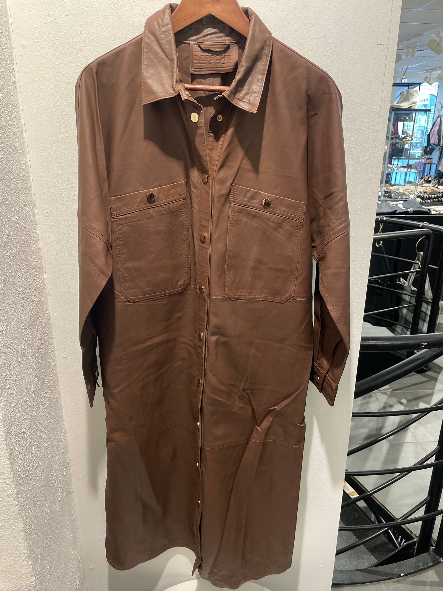 Depeche Leather Dress – Brown (New & Unworn) -S/M