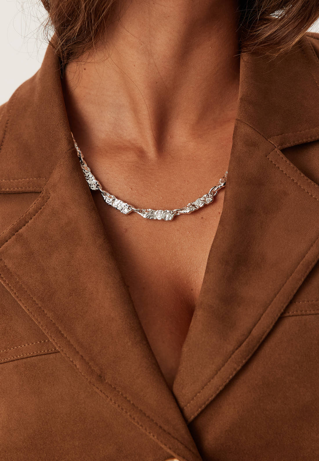Pilgrim - Necklace - Silver Hammered - Medinas Wardrobe