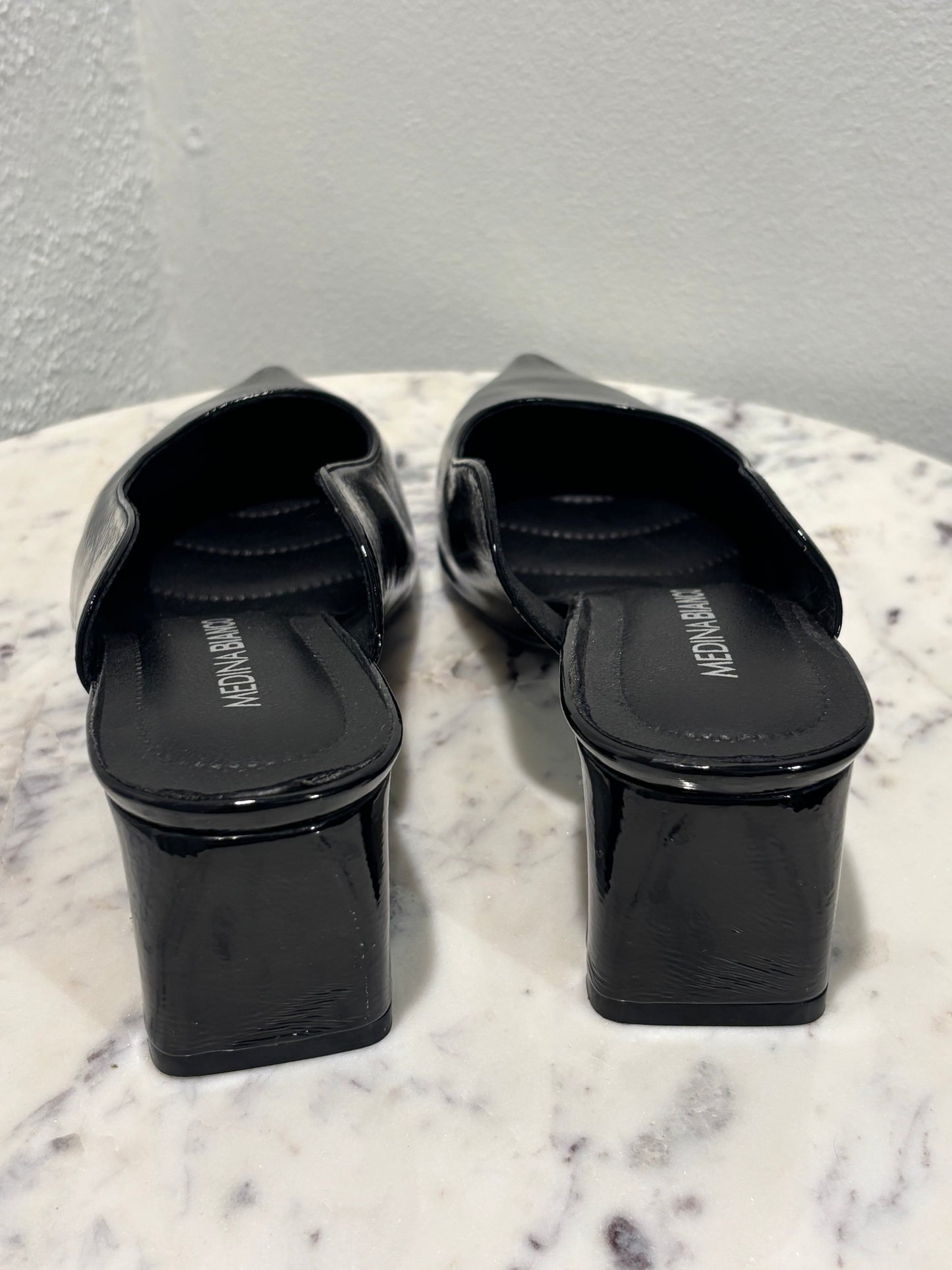 Medina x Bianco - Mules - patent leather - black - 40 - Medinas Wardrobe