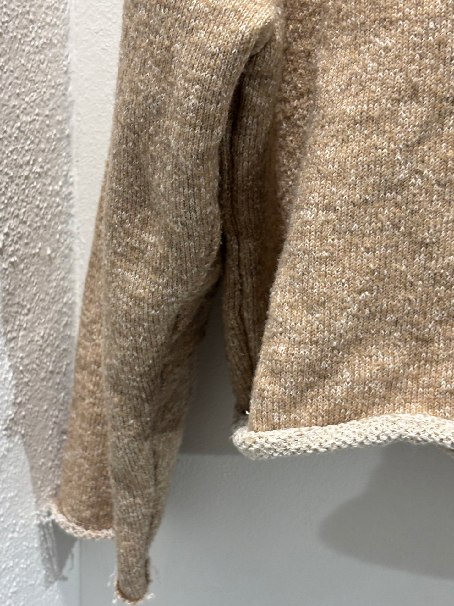 Zara - Cropped Knitted top - Sand Beige -Medina’s Wardrobe - M