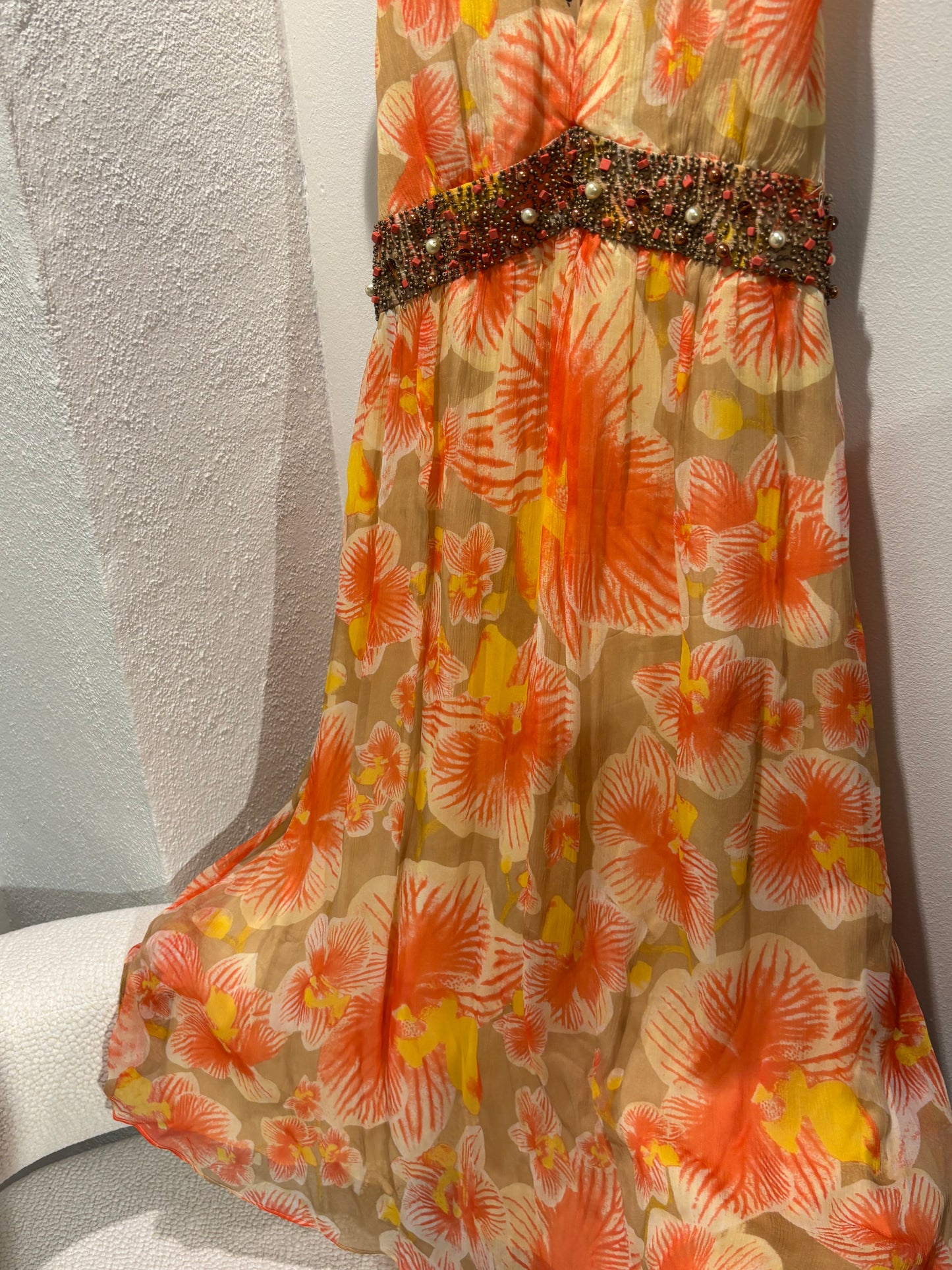 Diane Von Fürstenberg Dress - Orange & Yellow Silk - EU 38/40