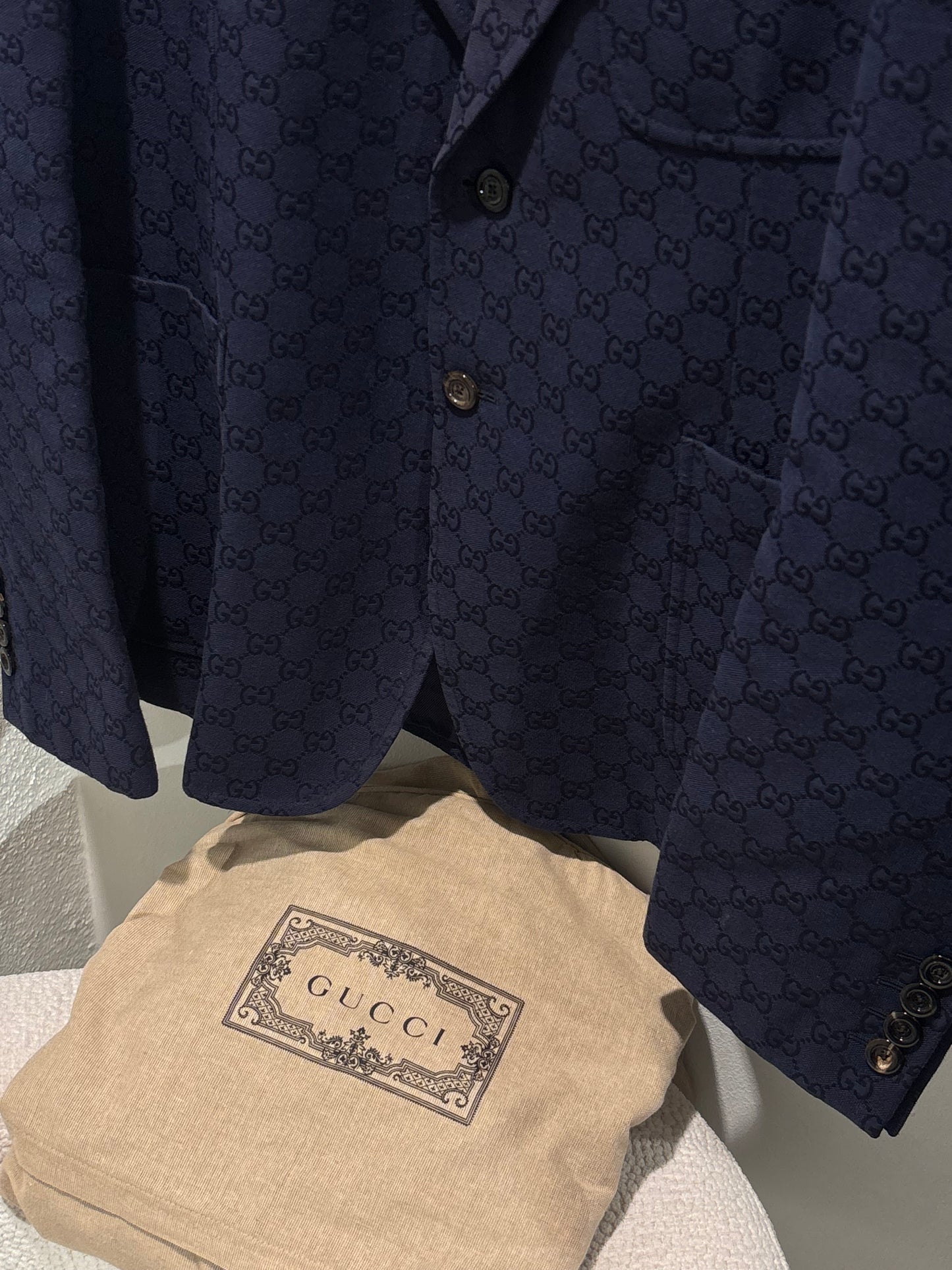 Gucci Blazer - Navy Monogram 2025 - Size 56 (L/XL)