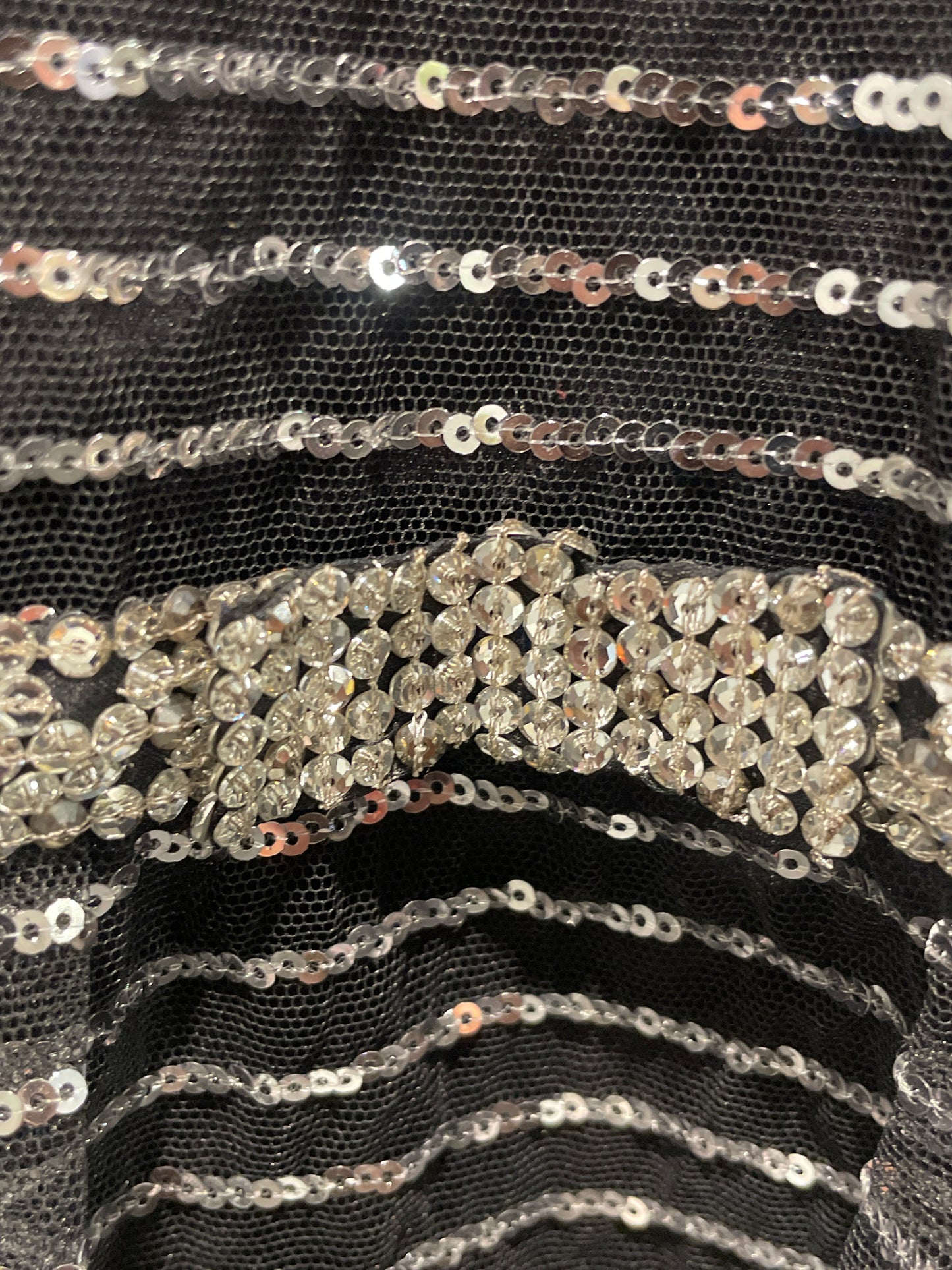Marc Jacobs - Dress &  underdress - Black w. paillets & swarowski stones - 2/S  - Medinas Wardrobe