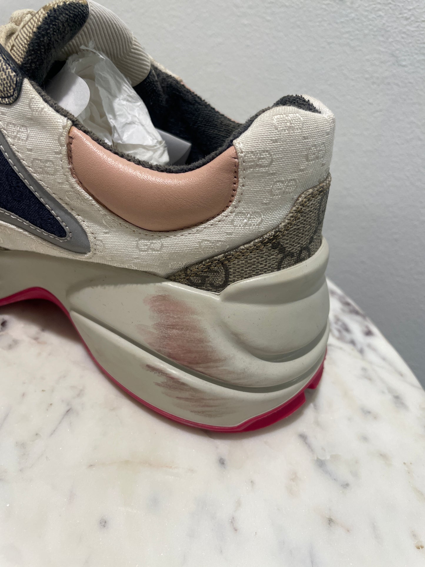 Gucci Rhyton Sneakers – Leather & Multicolour Details - 35