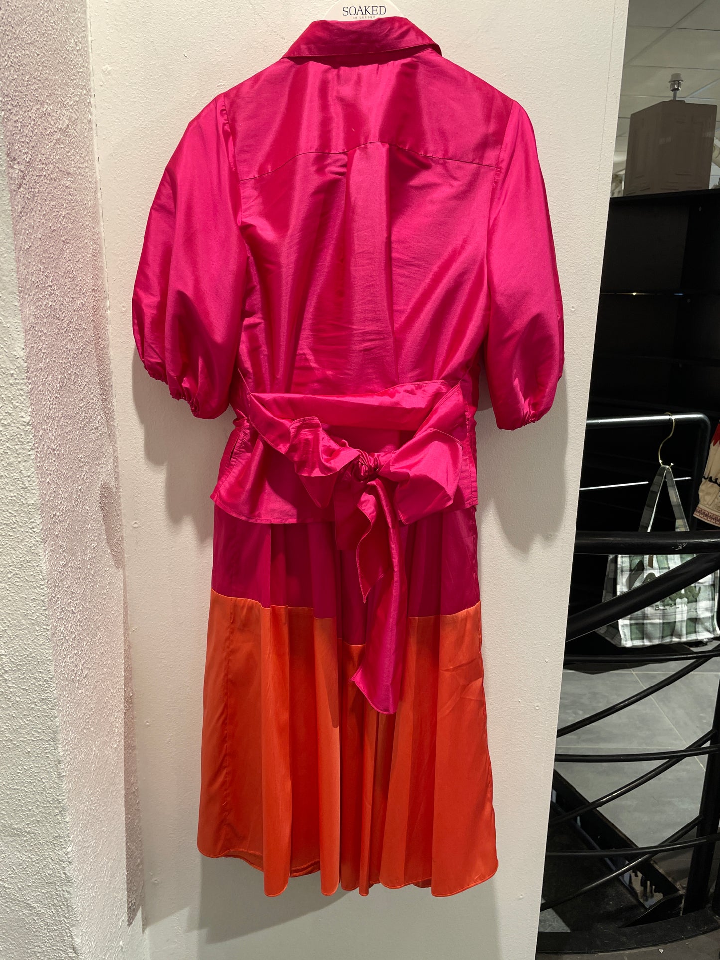 Emily Shalant Set – Orange & Pink Silk – Fits S/M