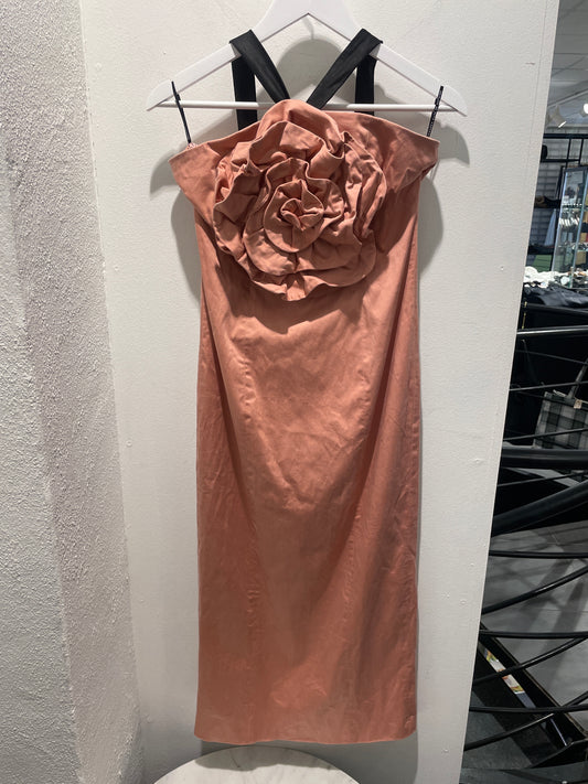 Copenhagen Muse Shineni Sculptural Rosette Dress – Size M