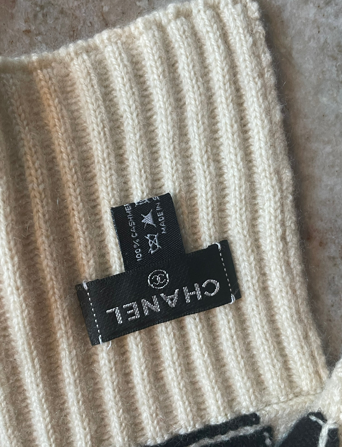 Chanel cashmere tørklæde