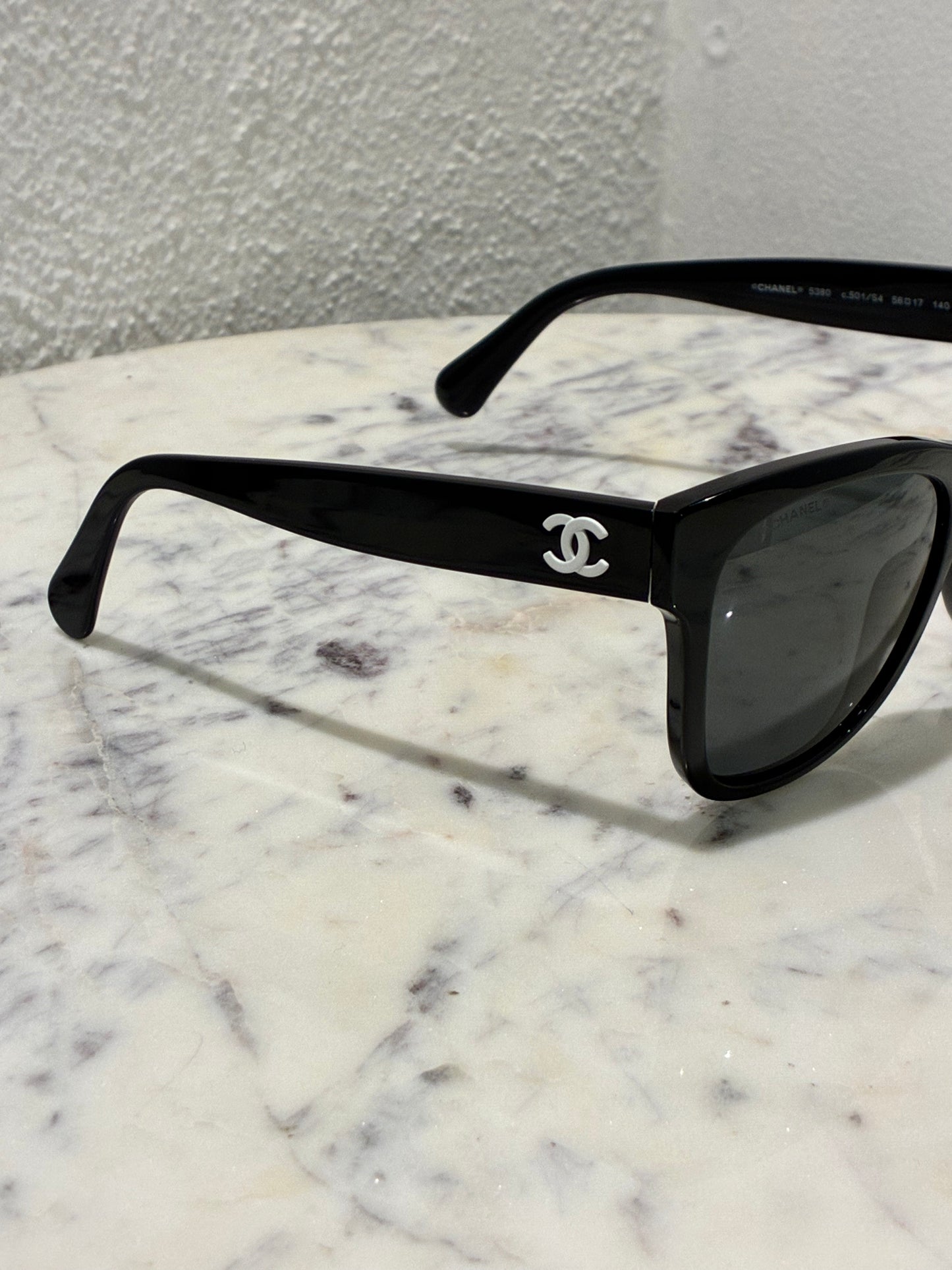 Chanel Sunglasses - Black with White CC Logo