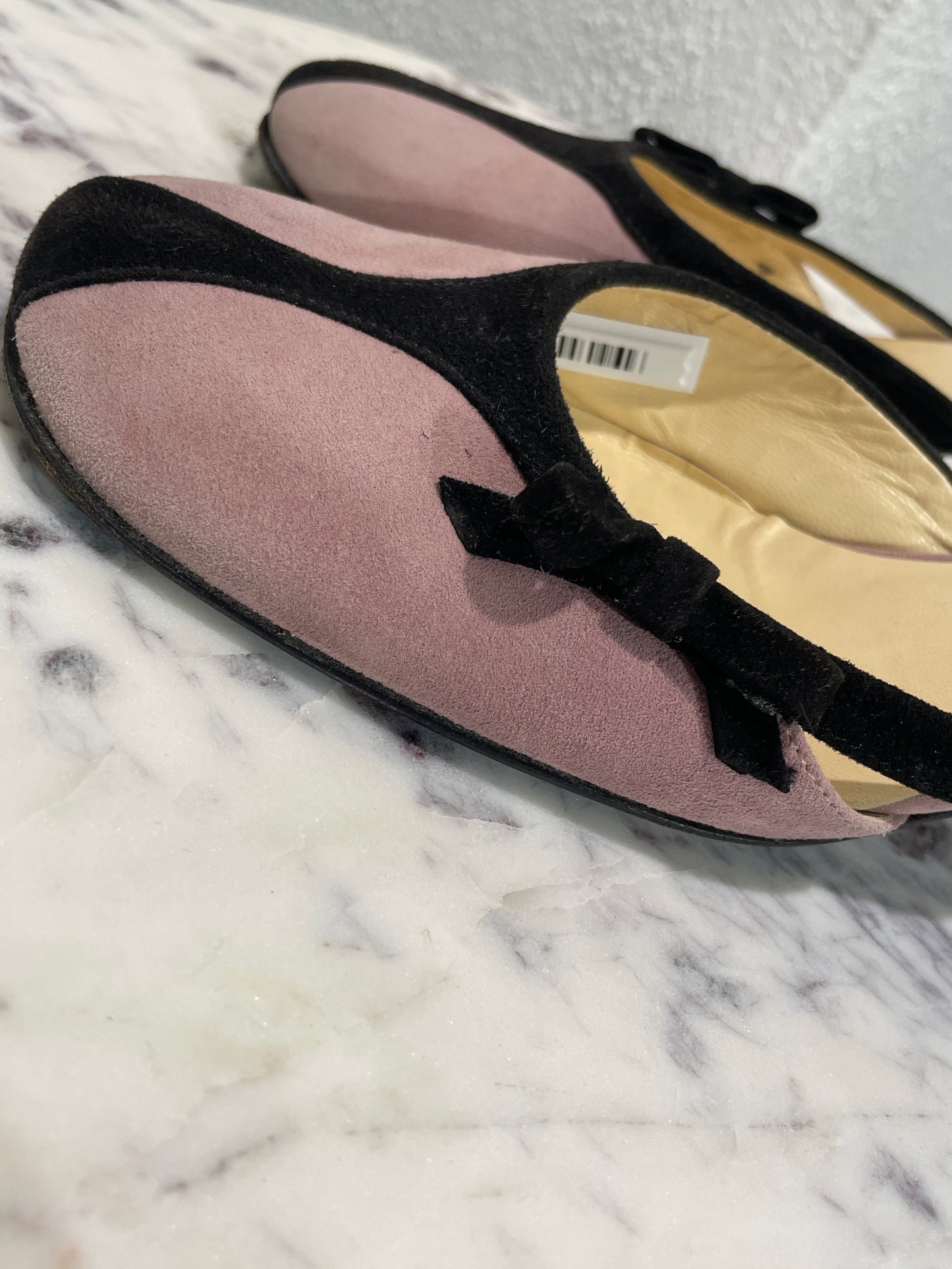 Prada Mule Heels – Old rose & black suede - EU 38,5