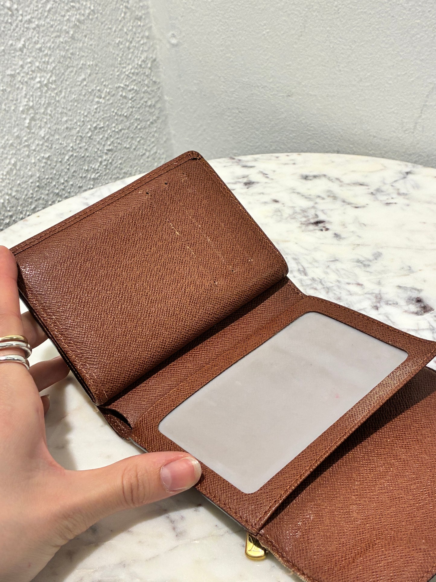 Louis Vuitton Wallet – Brown Leather with Gold Clasp