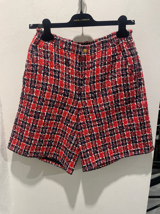 Gucci - Bouclé / tweed shorts - blue / red - S/M - Medinas Wardrobe