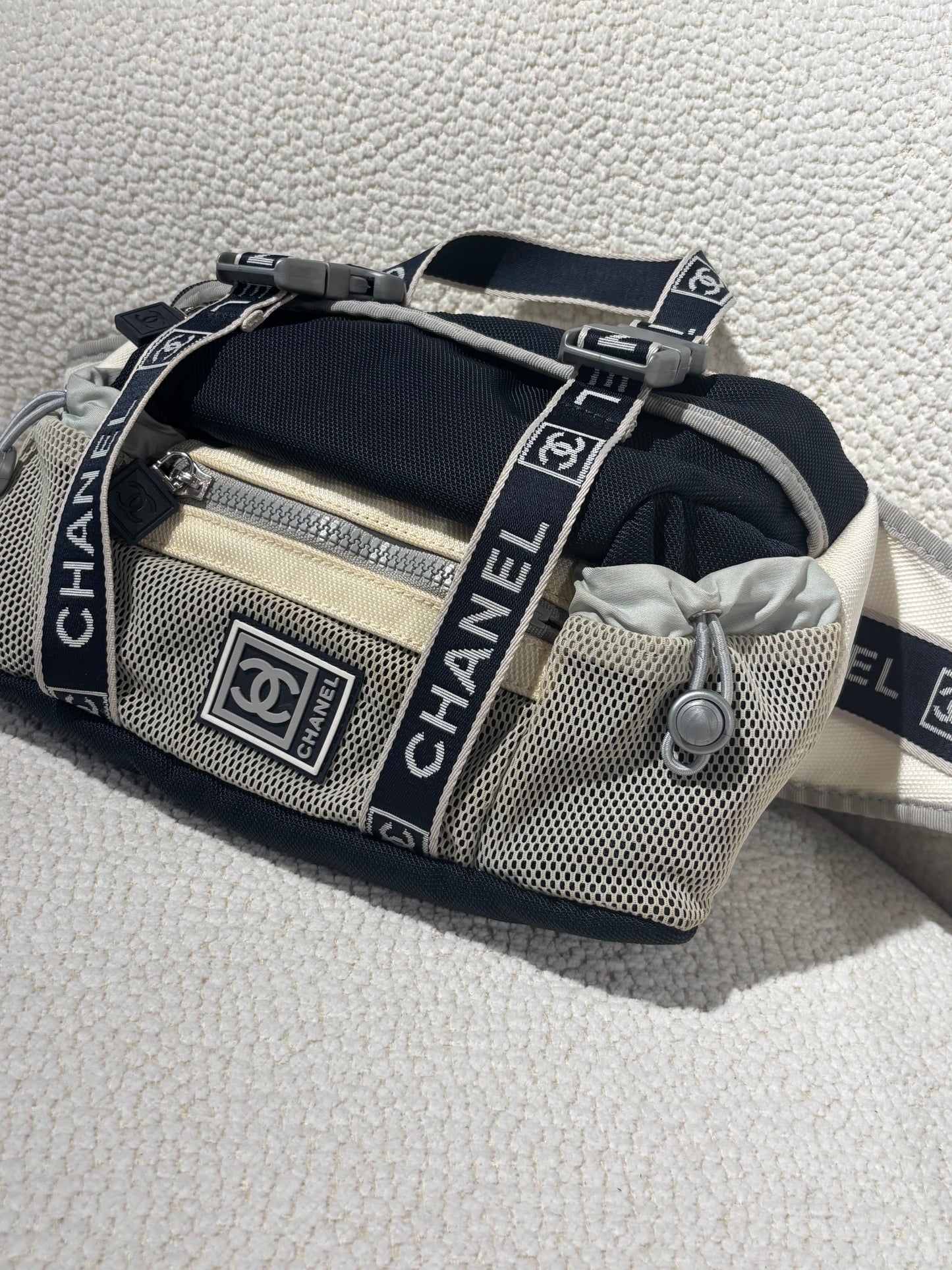 Chanel Sport Line Belt Bag – Grey & Navy Nylon