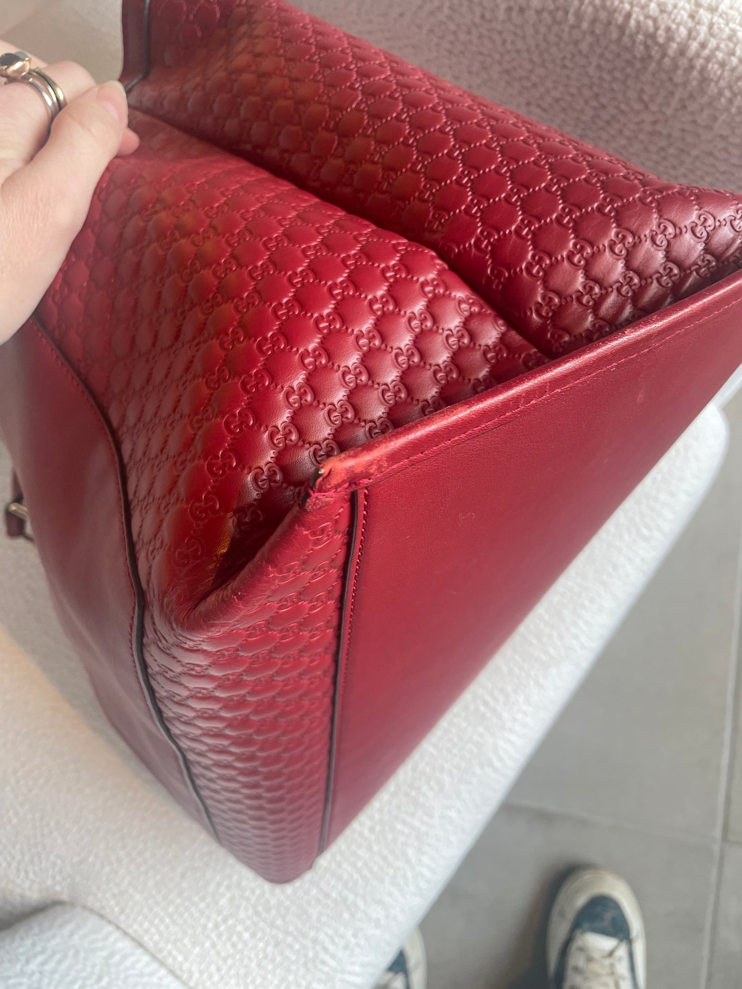 Gucci - Rød læder tote