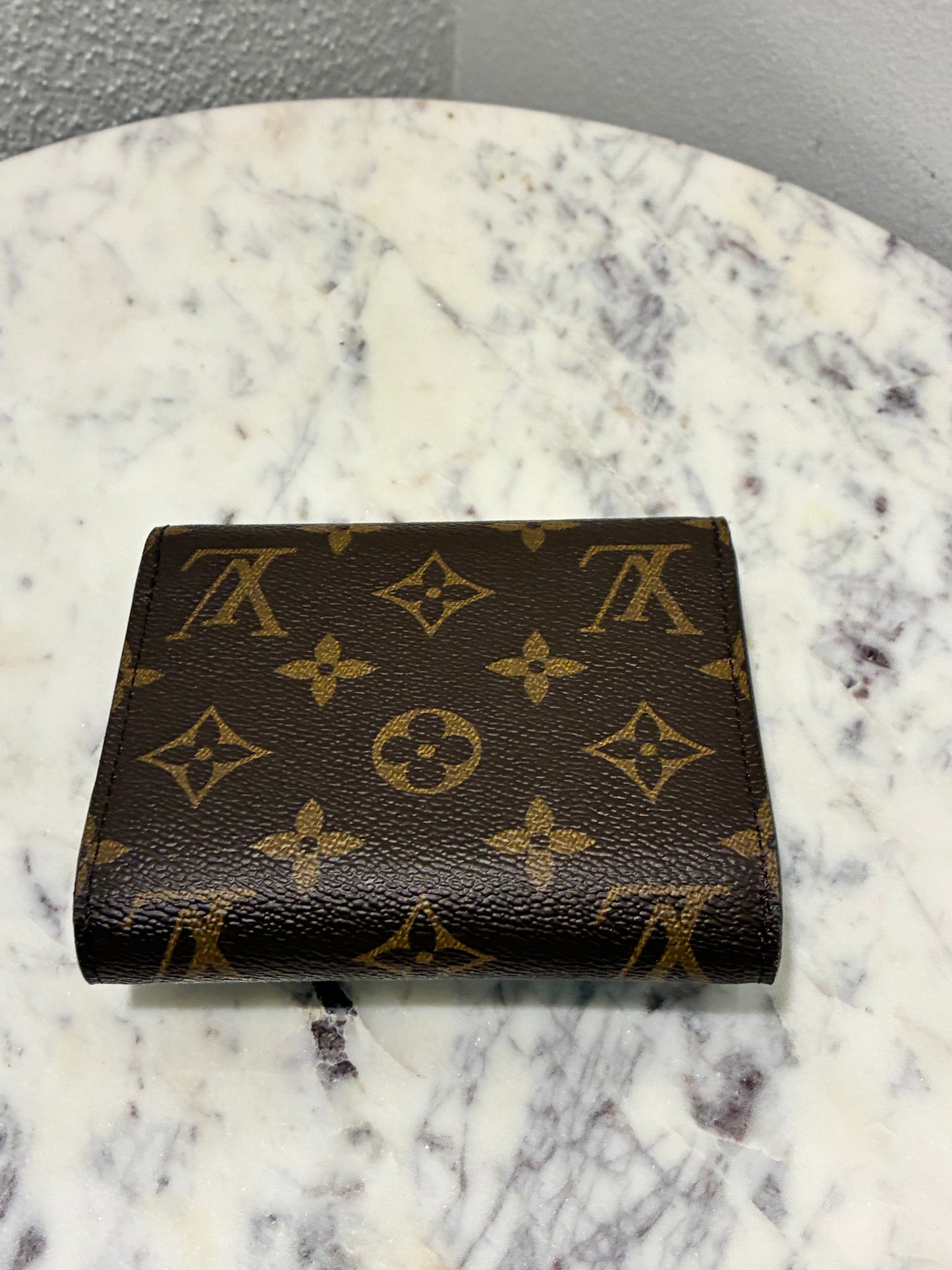 Louis Vuitton Wallet – Monogram Canvas & Rasberry/Burgundy inside