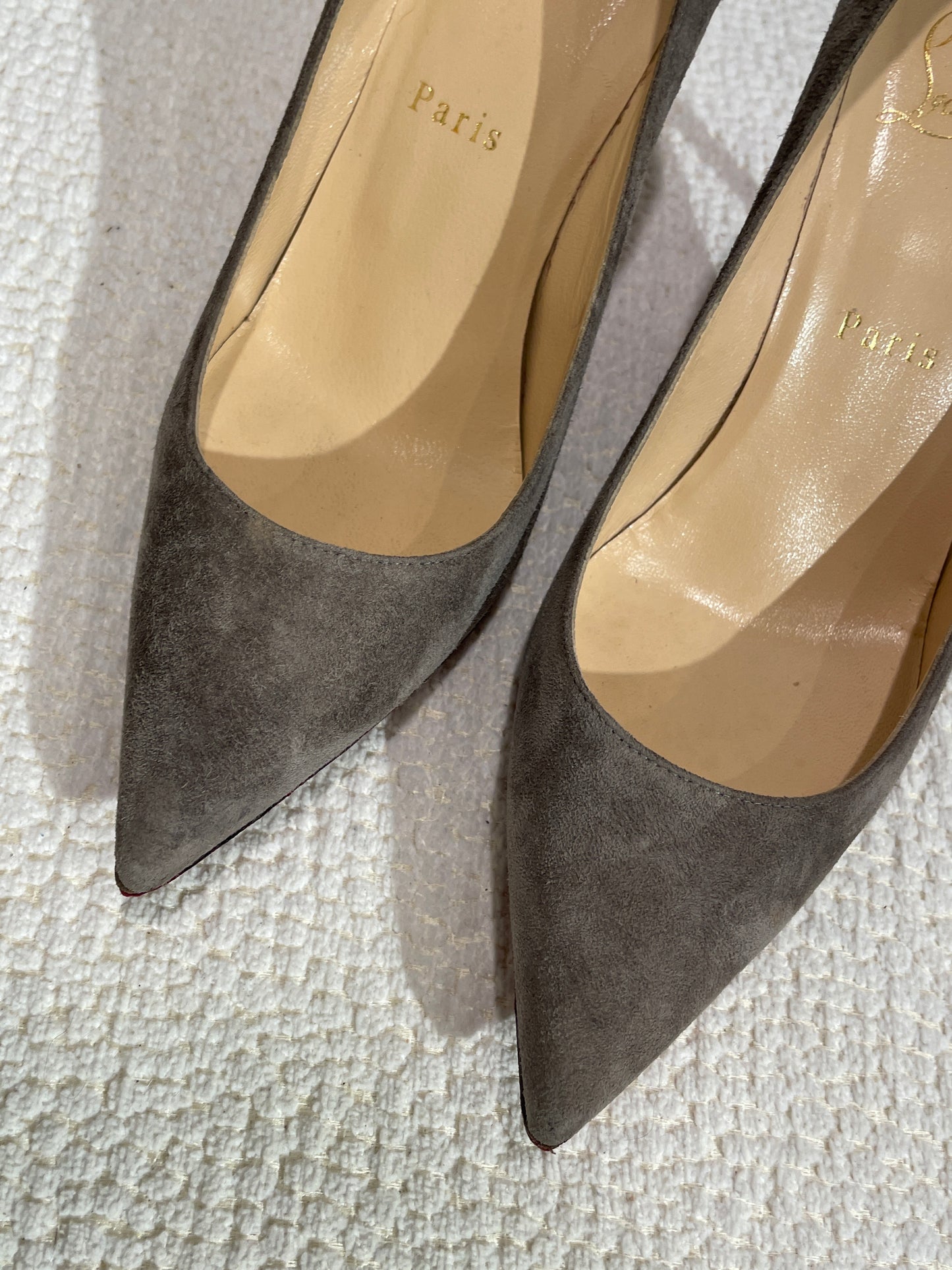 Christian Louboutin Heels –  Taupe Suede - 36,5