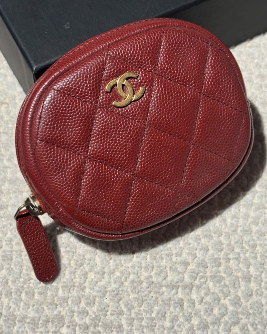 Chanel Wallet - Deep Red Caviar leather & Gold