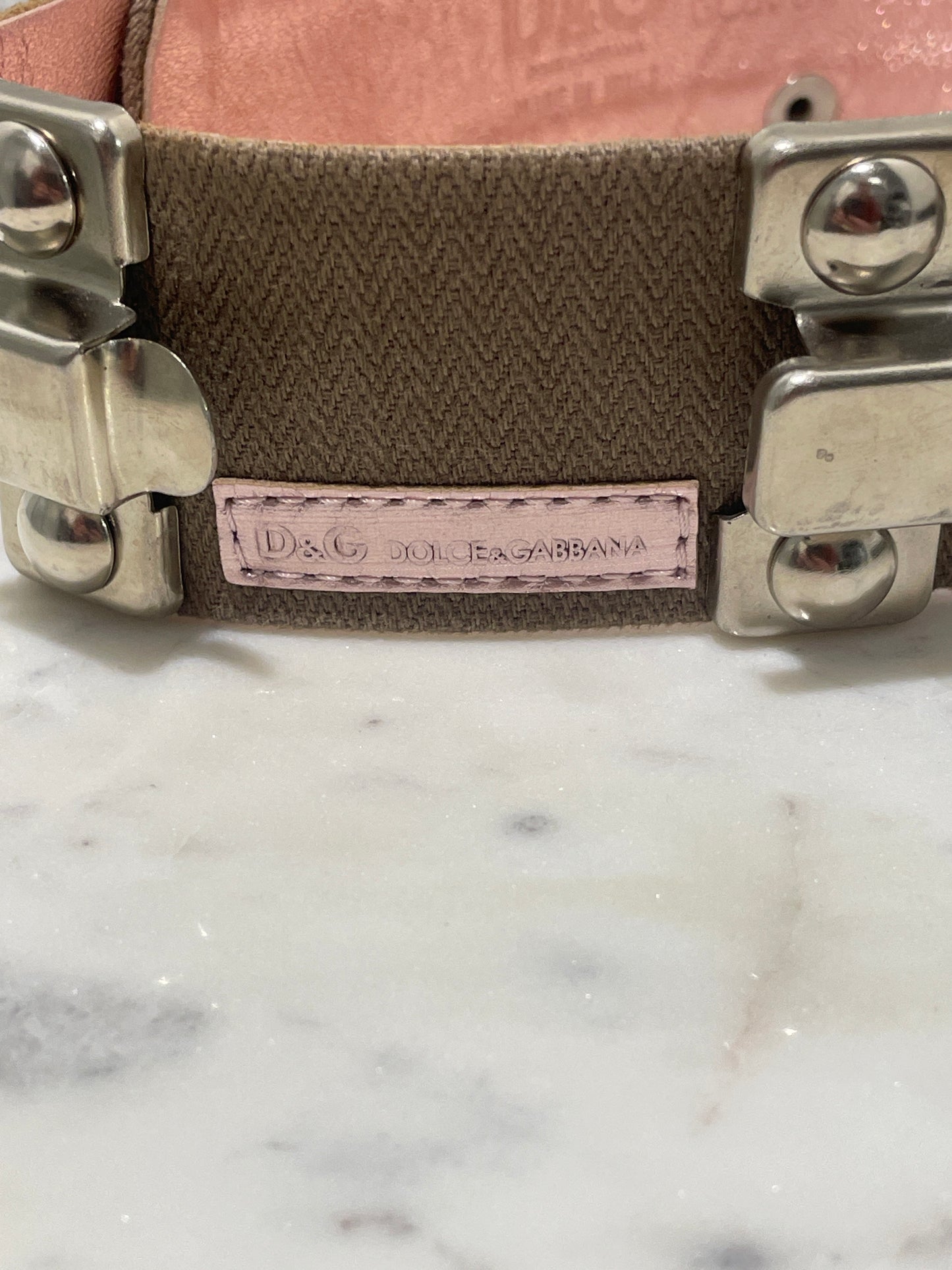 Dolce & Gabbana – Archive Y2K Studded Leather Stretch Belt (Early 2000s) - +90 cm