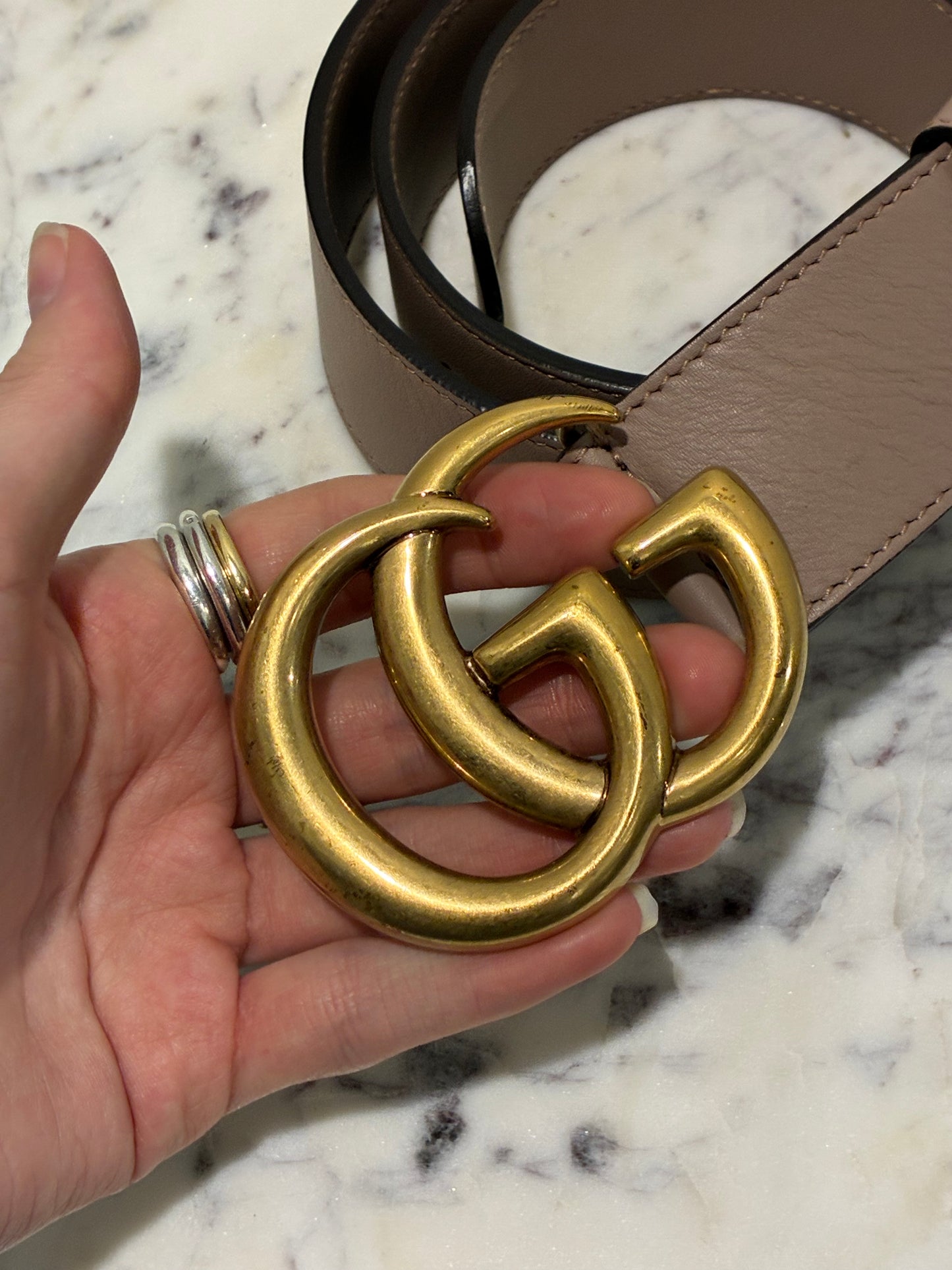 Gucci Belt - Maxi GG Buckle - Size 80