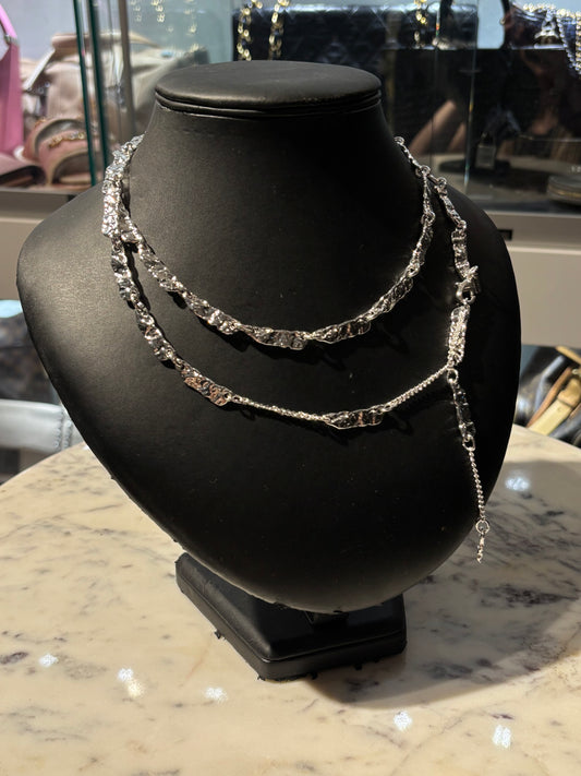 Pilgrim - Necklace - Silver Hammered - Medinas Wardrobe