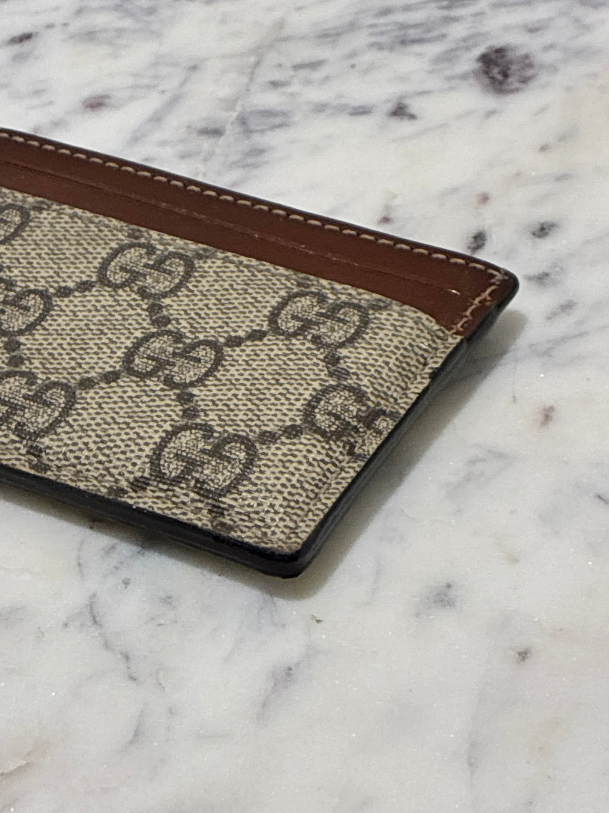 Gucci Cardholder - Monogram & Brown Leather