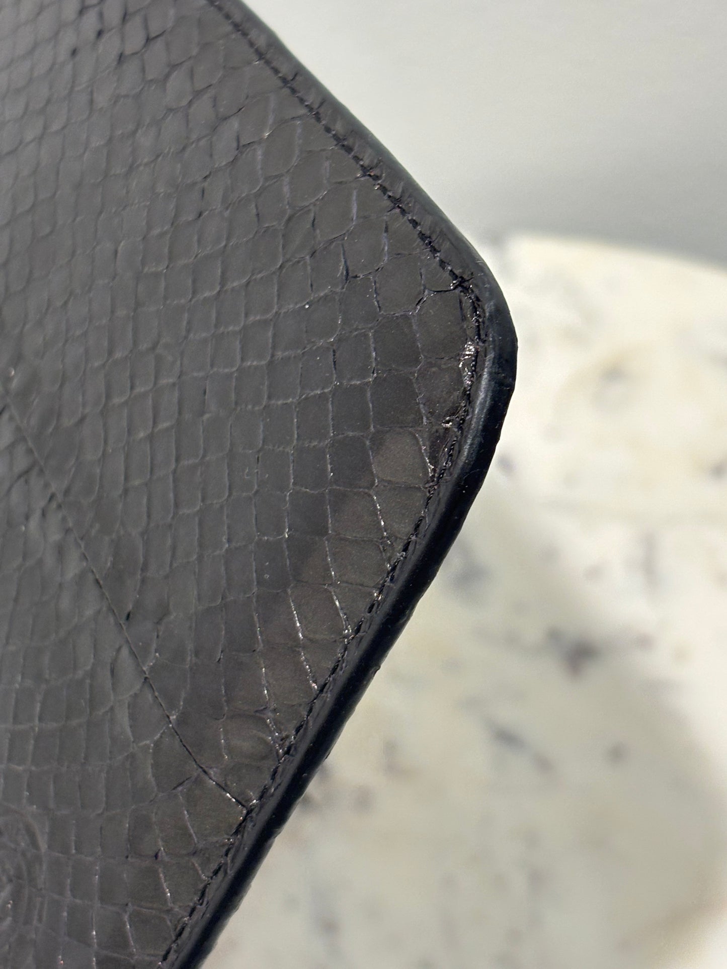 Malene Birger - Ipad cover - Faux black Python -  w. logo - Medinas Wardrobe