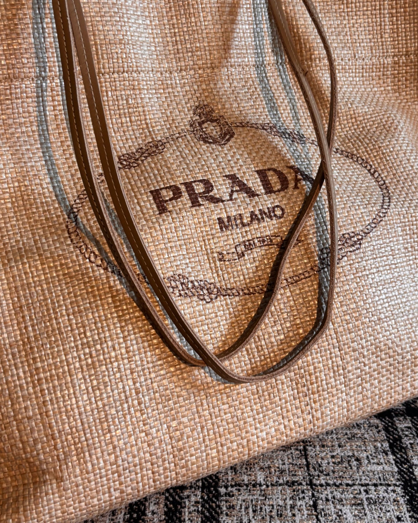 Prada Raffia Milano Net