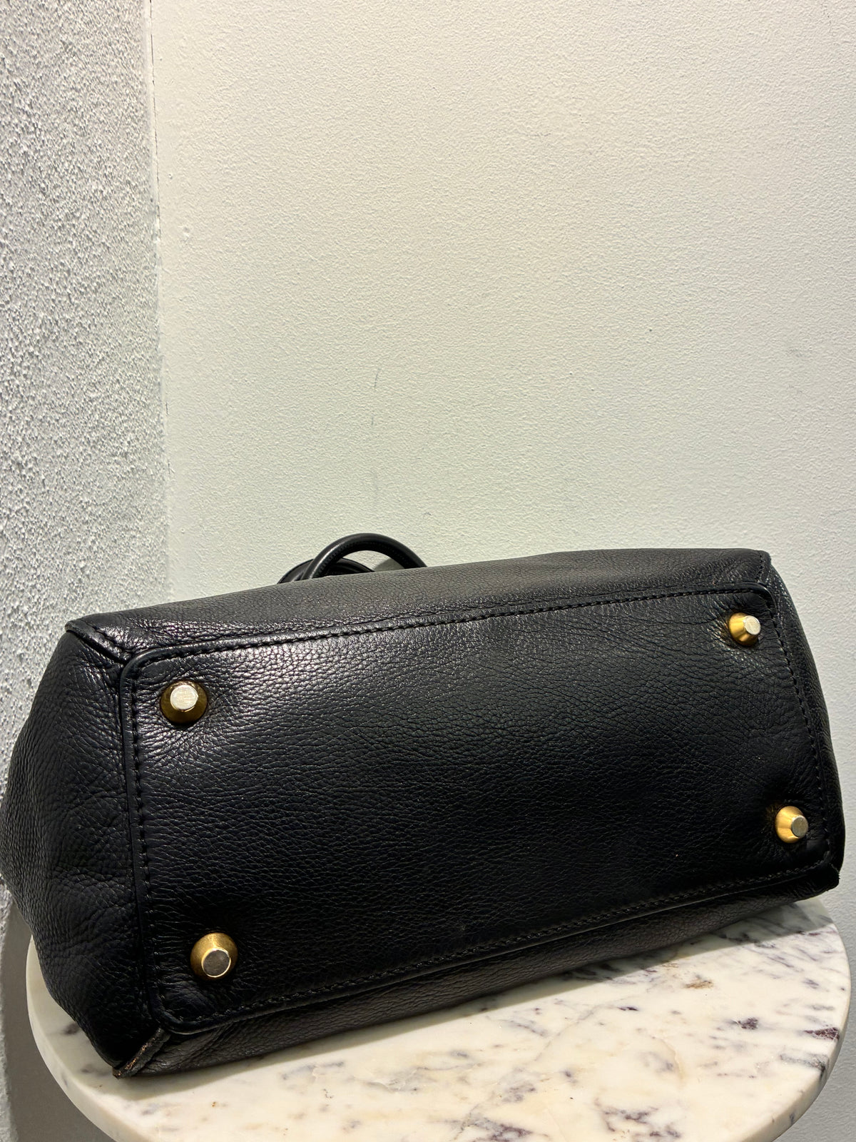 Miu Miu Tote - Black Leather & Gold Hardware