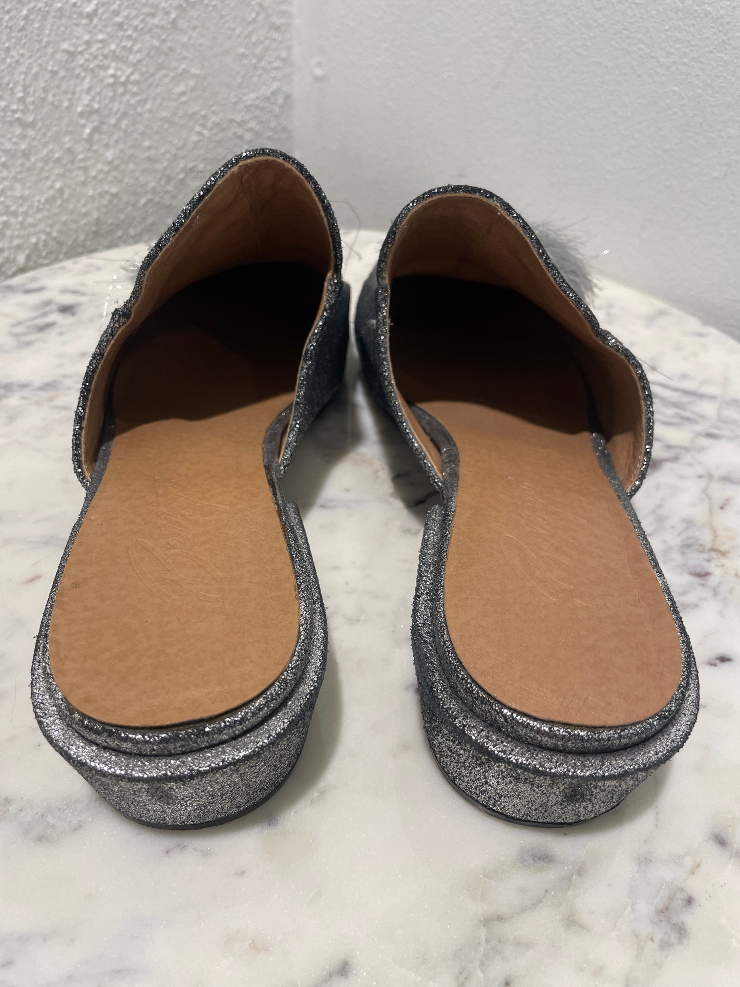 Bettye Muller "Brea" Metallic Leather Loafer Mules – US 8M / 38.5