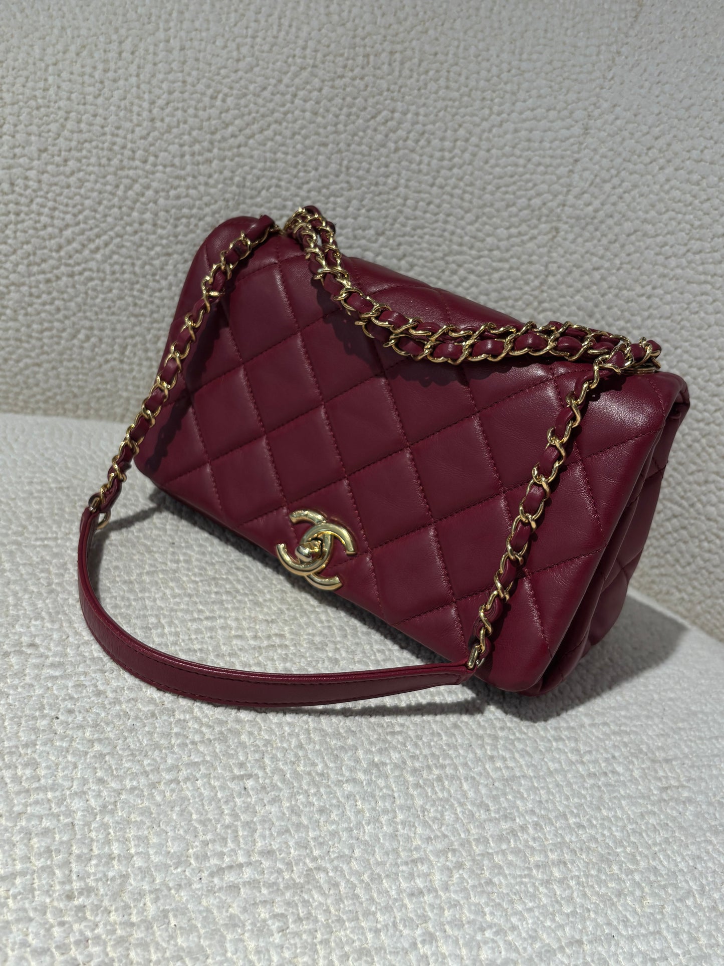 Chanel Bag - Bordeaux Lambskin & Gold Hardware
