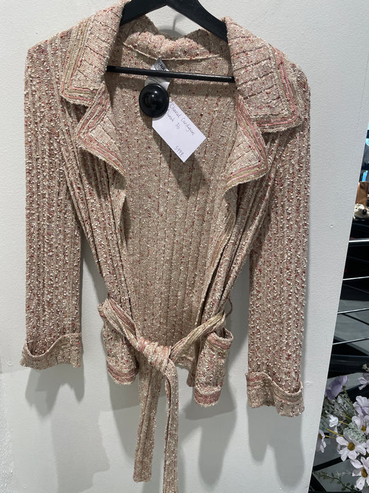 Chanel Cardigan – Knit in Gold & Terracotta – EU 36