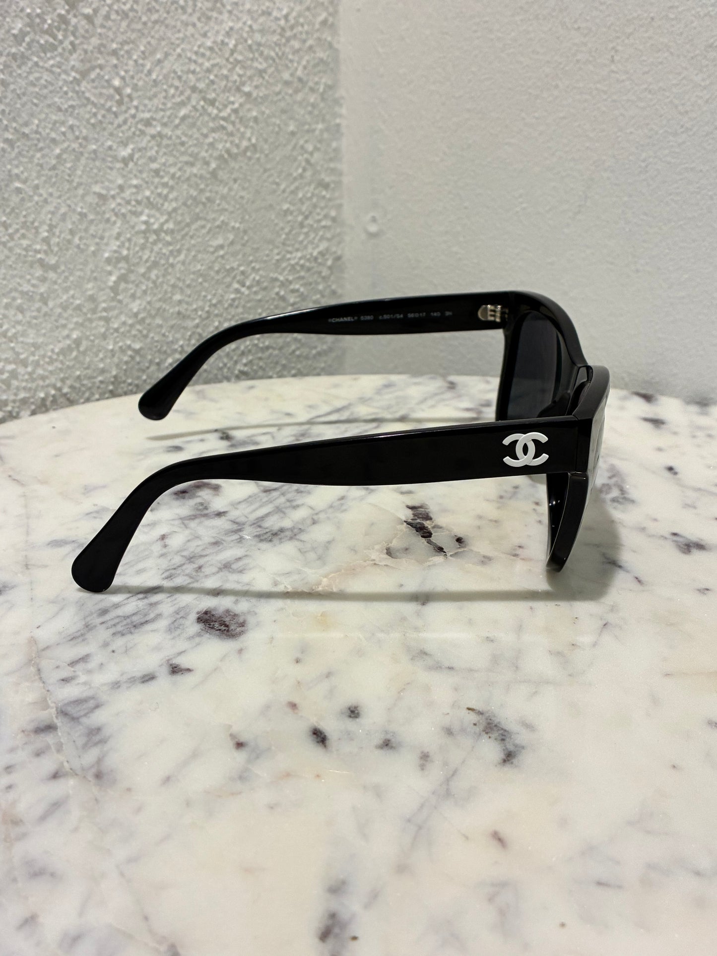 Chanel Sunglasses - Black with White CC Logo