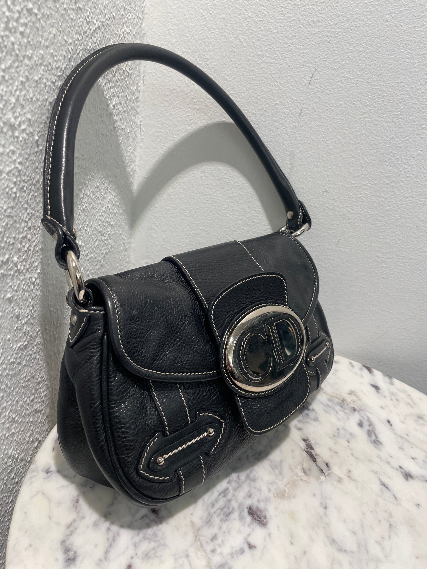 Christian Dior Vintage Leather St. Germain Flap Bag