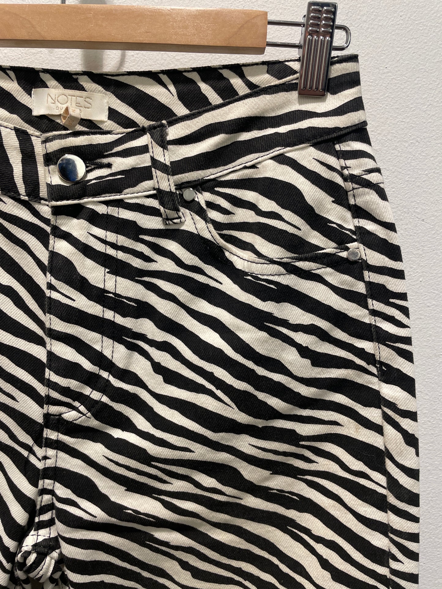 Notes du Nord Zebra Print Denim Jeans - S /M - Medinas Wardrobe