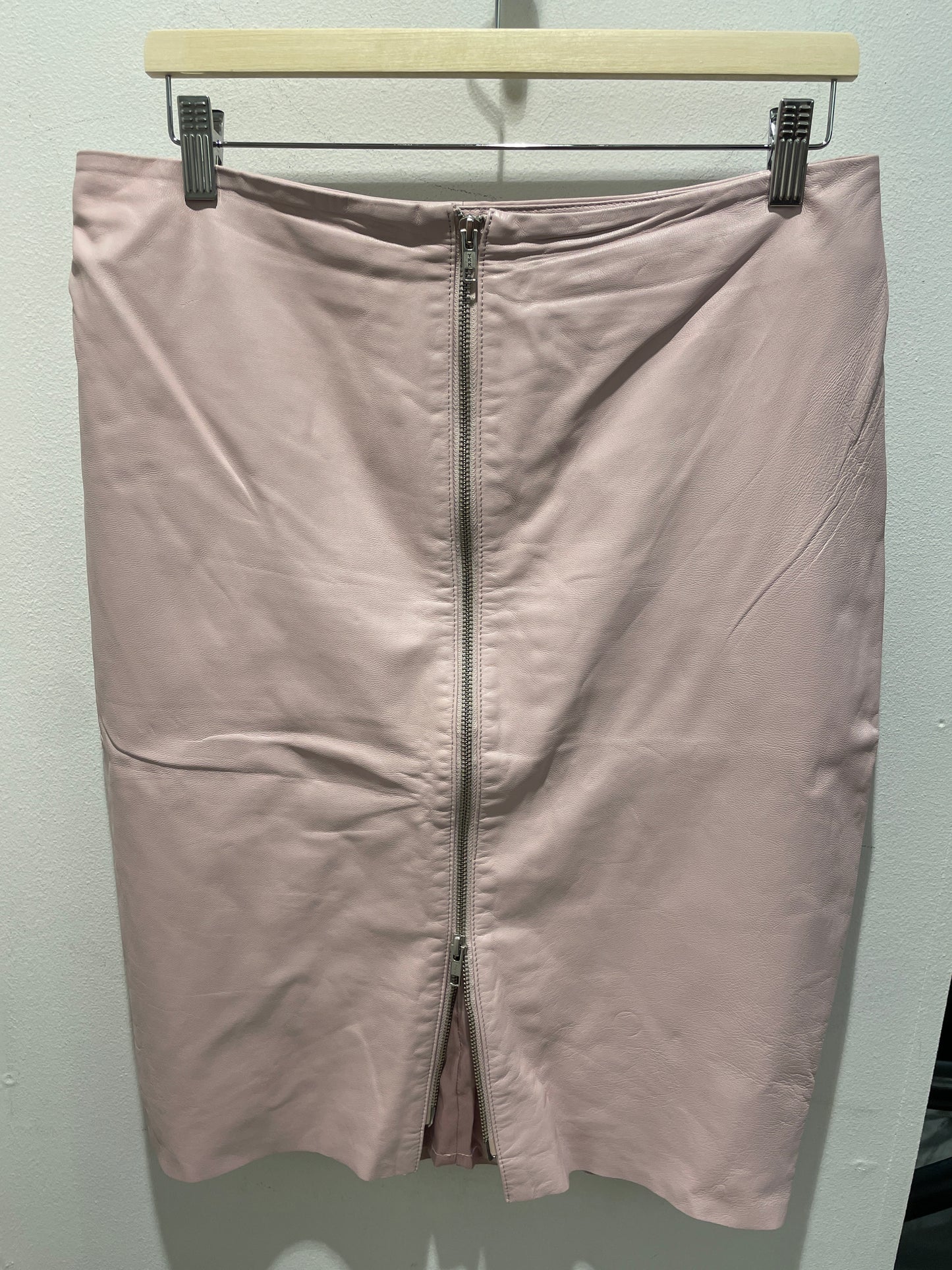 Malene Birger Pink lambskin Zip Front Skirt - EU40