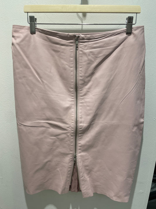 Malene Birger Pink lambskin Zip Front Skirt - EU40
