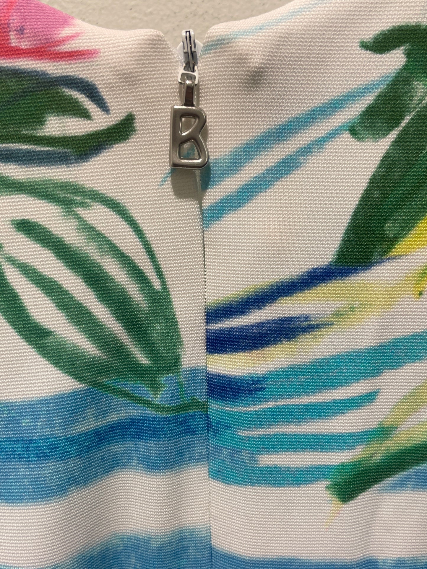 Vintage Bogner Sleeveless Dress with Scenic Riviera Print -