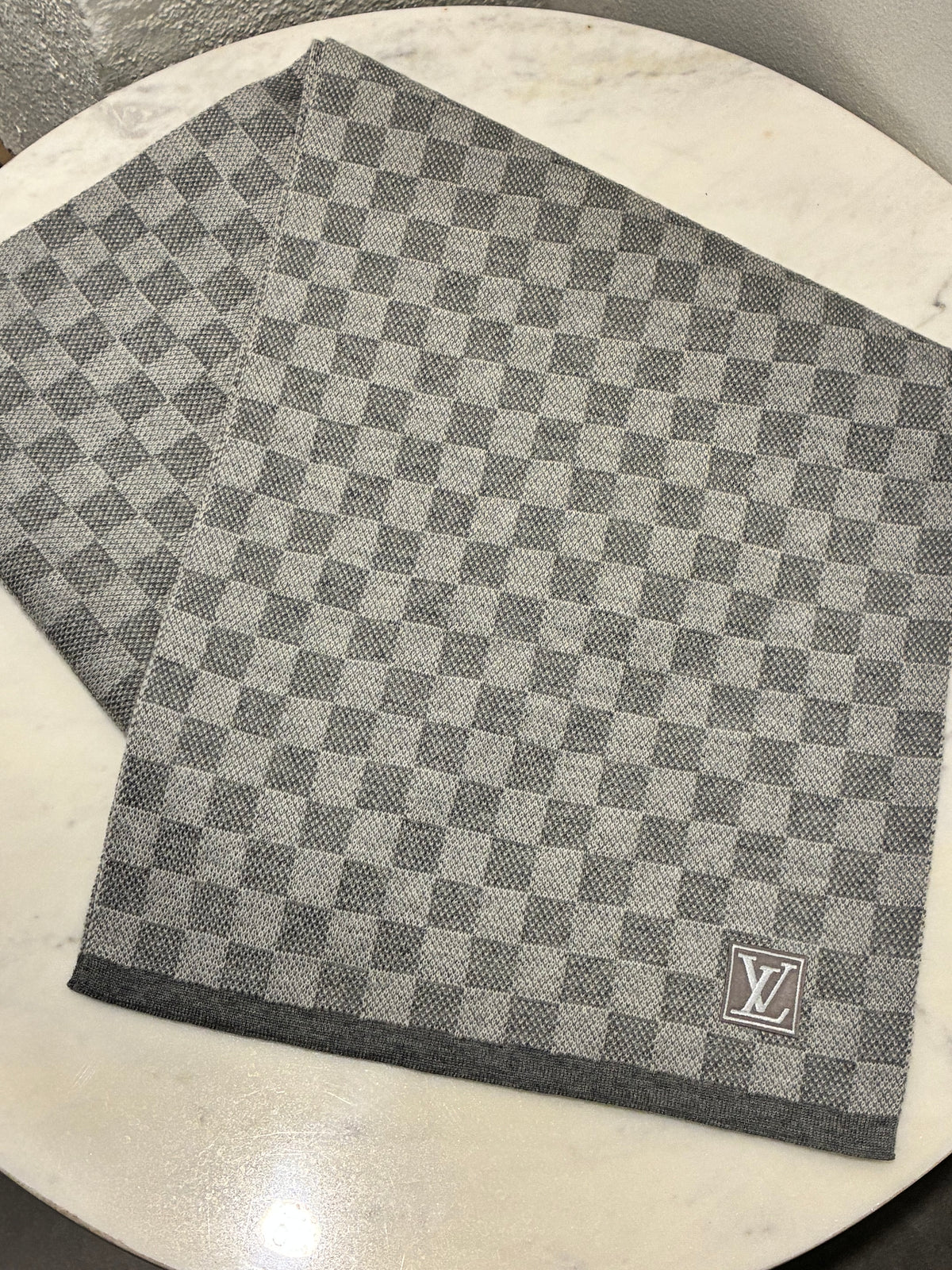 Louis Vuitton Scarf - Grey Damier Print